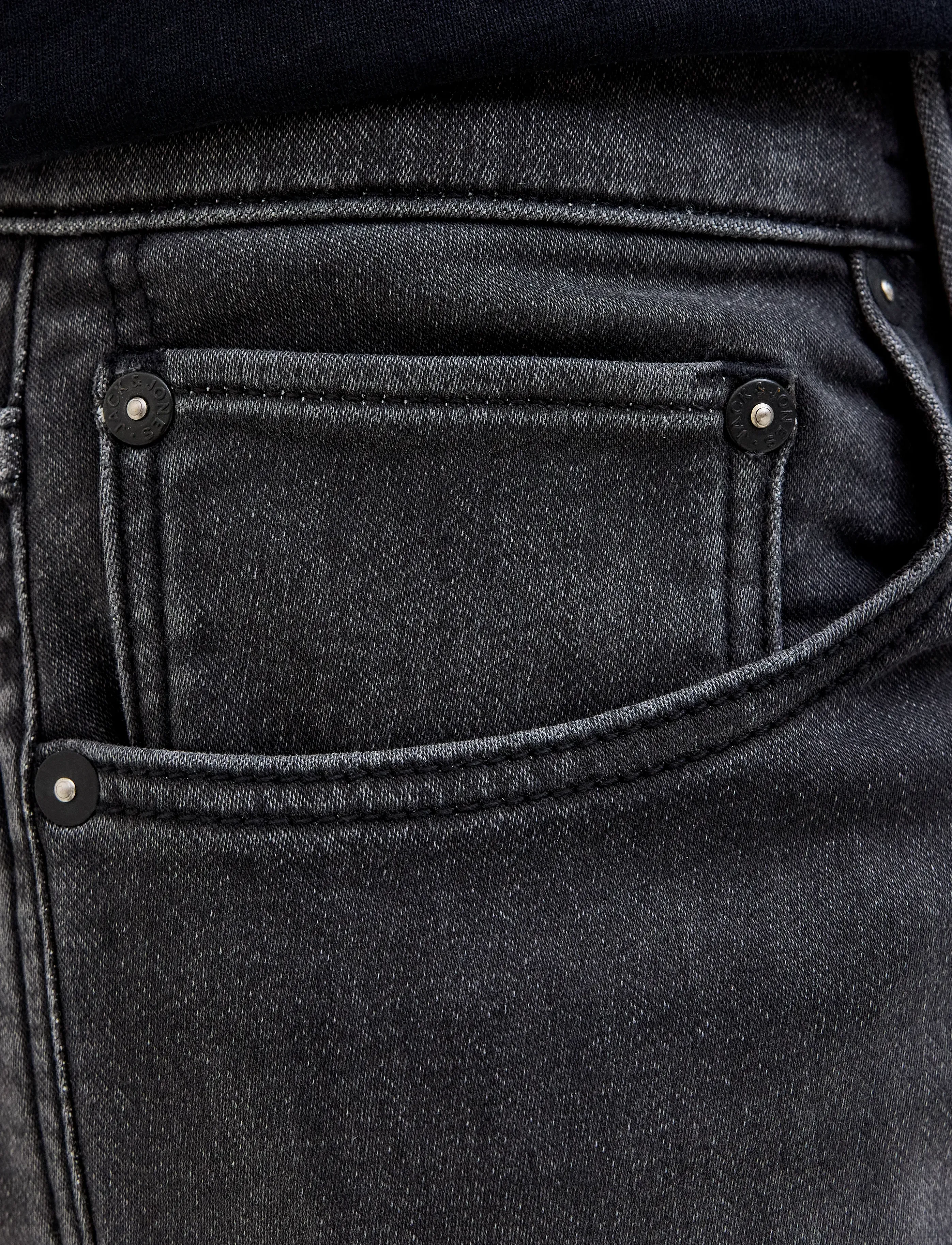 Jack & Jones JJIRICK JJICON I.K. SHORTS GE 062 SN - Tänavastiil - BLACK DENIM / black
