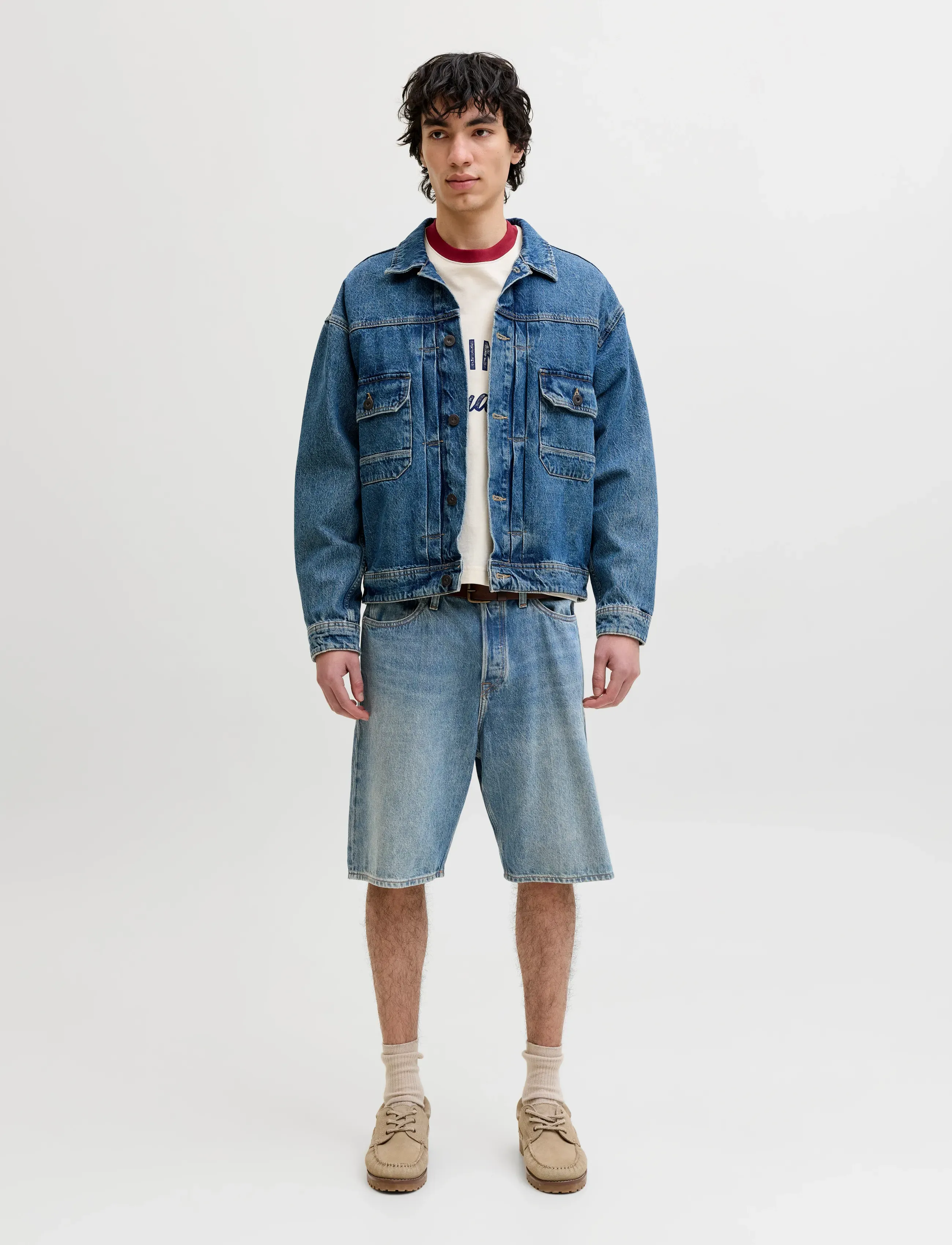 Jack & Jones - JJIALEX JJCLASSIC SHORTS AM 300 SN - farkkushortsit - blue denim - 4