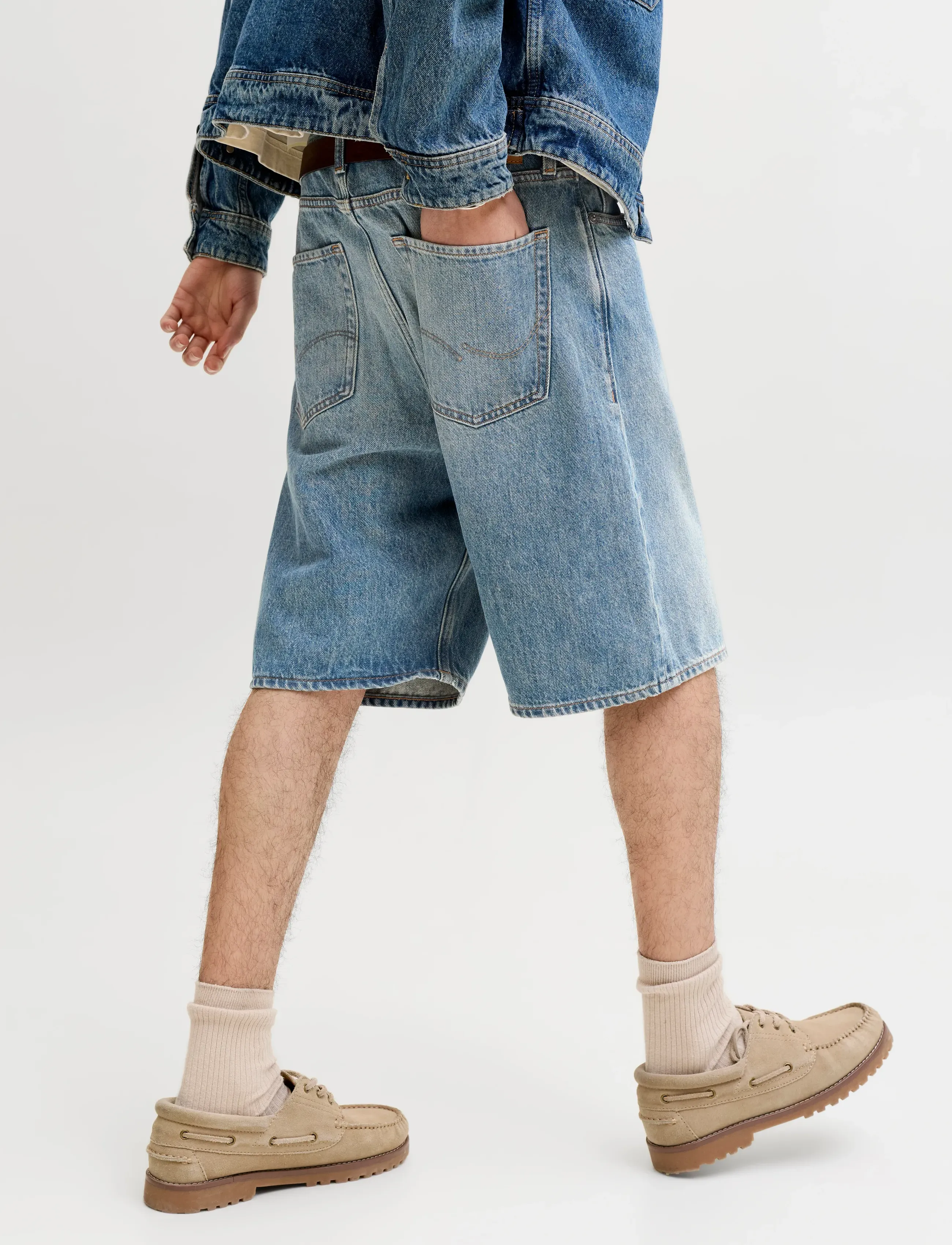 Jack & Jones - JJIALEX JJCLASSIC SHORTS AM 300 SN - farkkushortsit - blue denim - 5