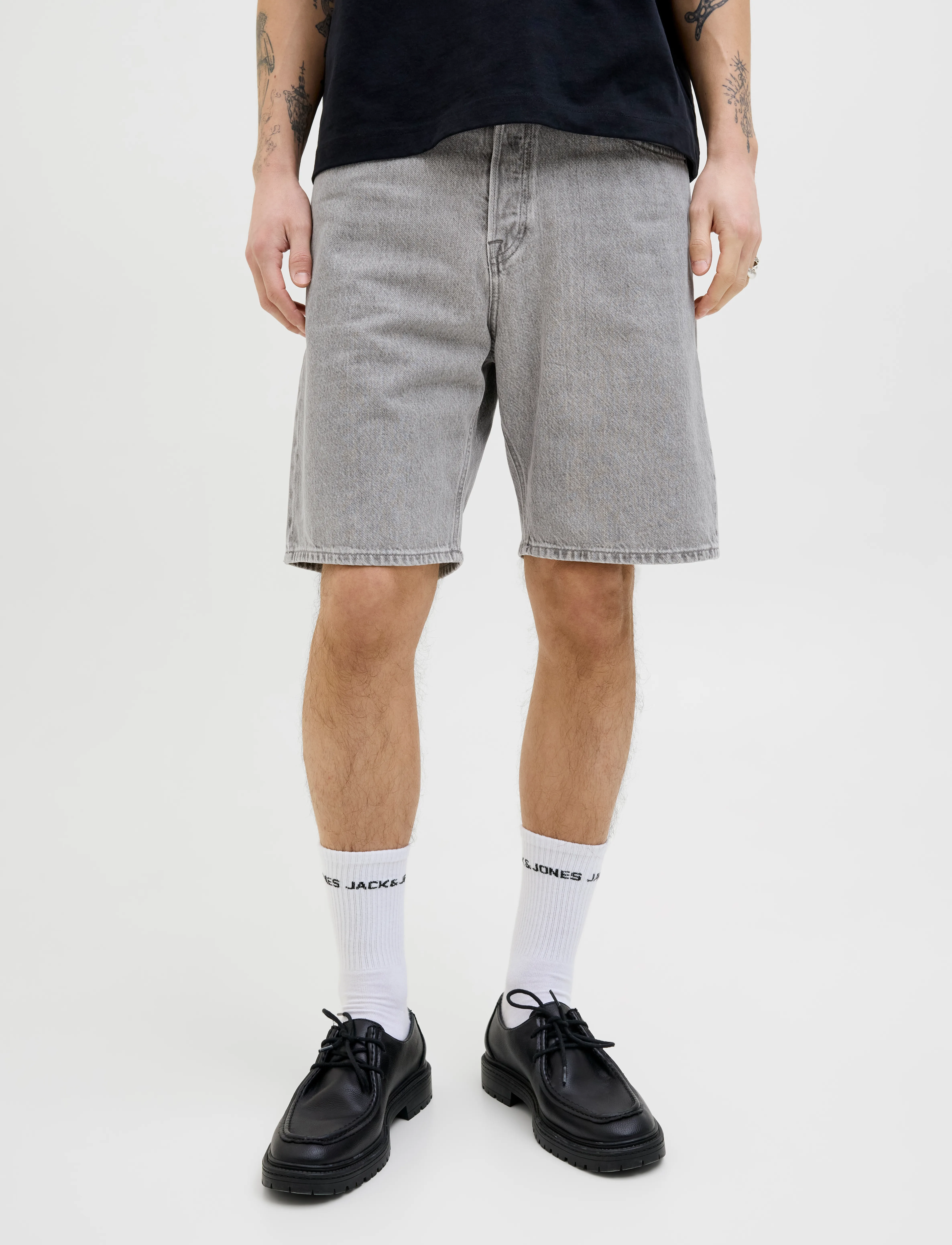 Jack & Jones JJIALEX JJCLASSIC SHORTS AM 300 SN - Shorts - GREY DENIM / grey