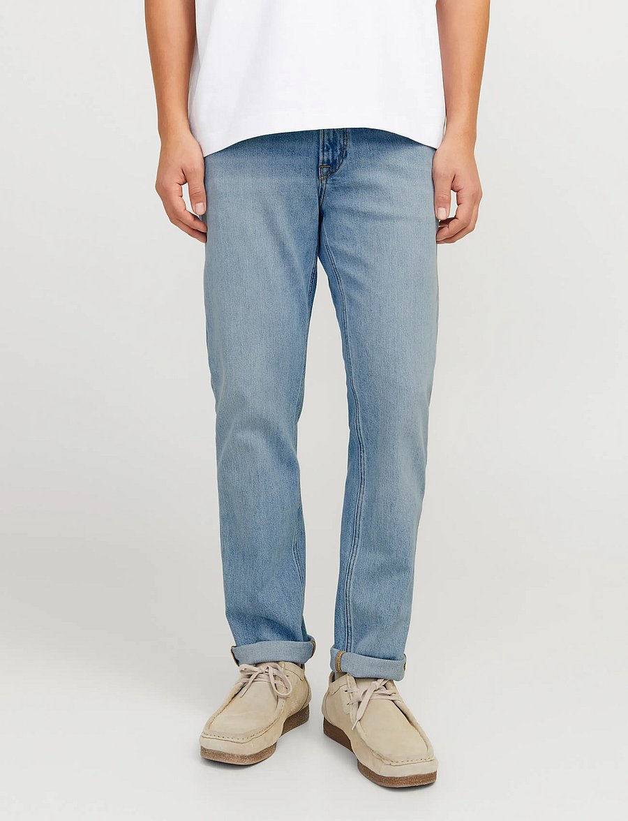 Jack & Jones - JJICLARK JJIORIGINAL AM 393 NOOS - regular piegriezuma džinsa bikses - blue denim - 0