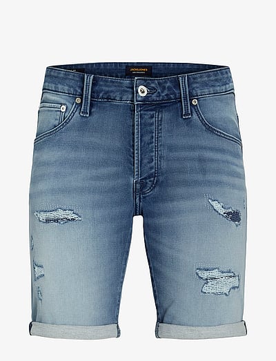 Shorts Vaqueros JACK & JONES Para Hombre - Corte Holgado, Largo Sobre Rodilla, Mezclilla (80% Algodón, 20% Reciclado)