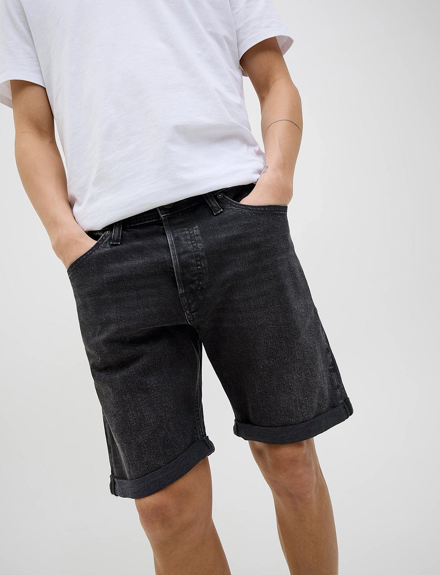 Jack & Jones - JJIRICK JJORIGINAL SHORTS AM 360 SN - jorts - black denim - 4