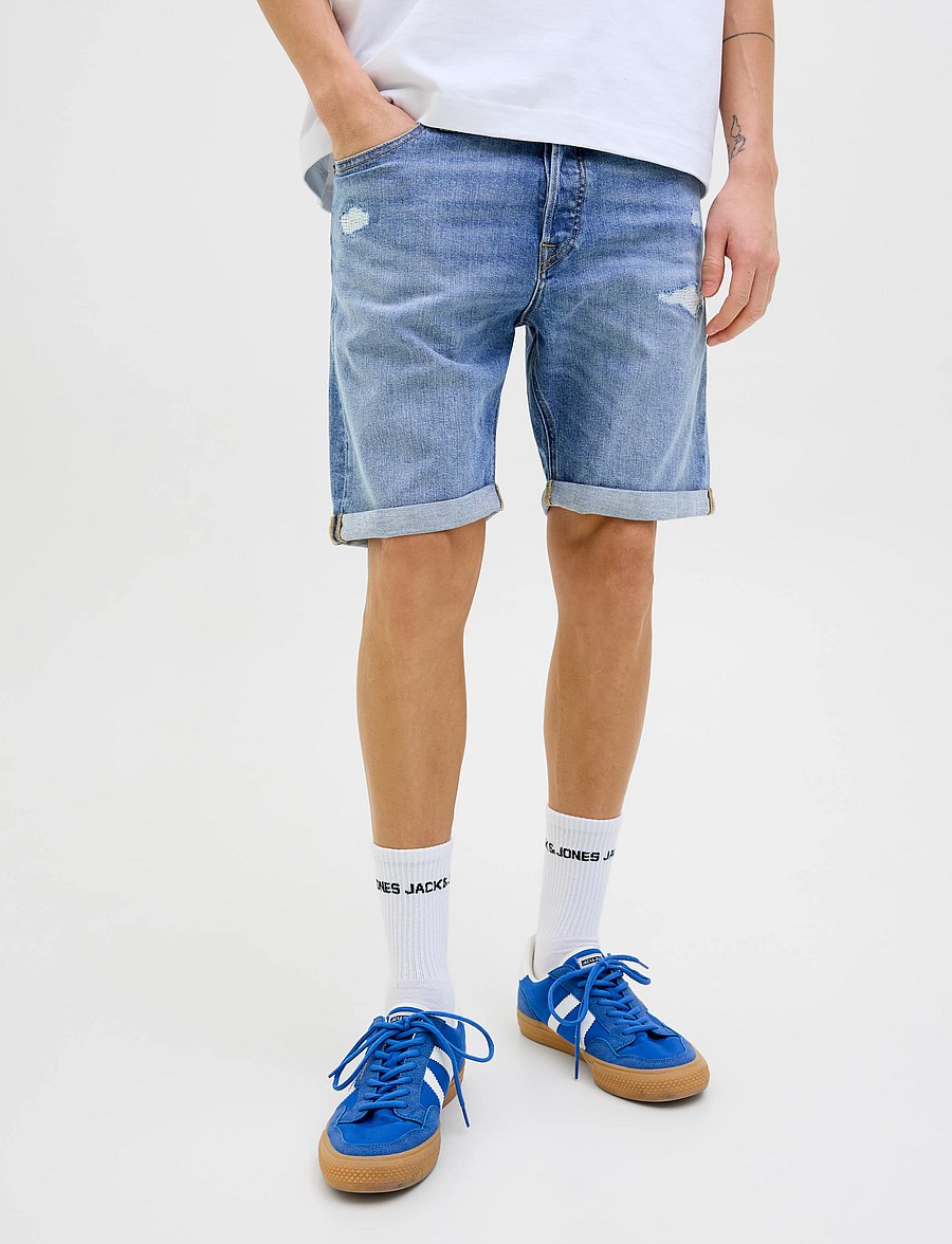 Jack & Jones - JJIRICK JJORIGINAL SHORTS AM 360 SN - jorts - blue denim - 0