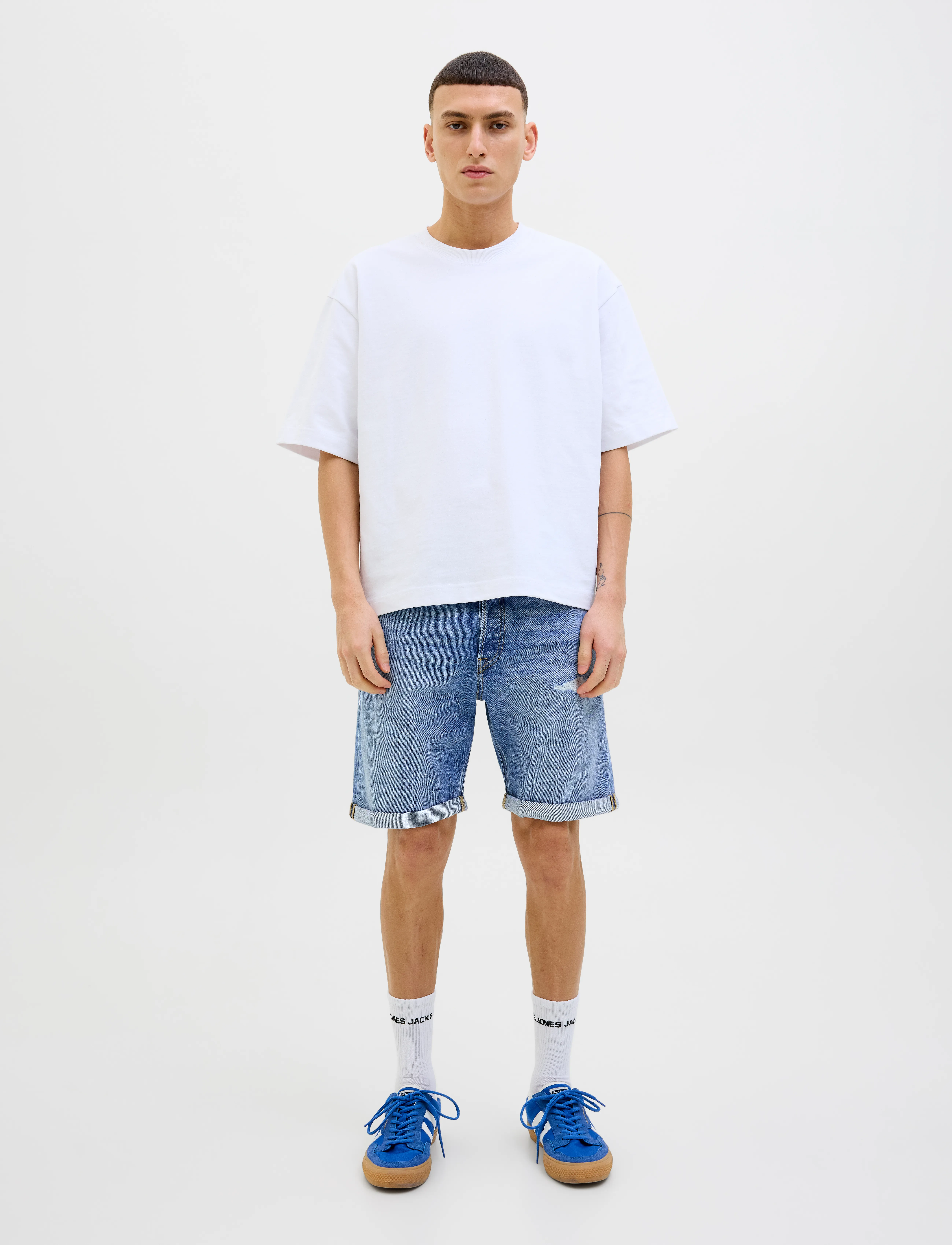 Jack & Jones - JJIRICK JJORIGINAL SHORTS AM 360 SN - jeans shorts - blue denim - 5