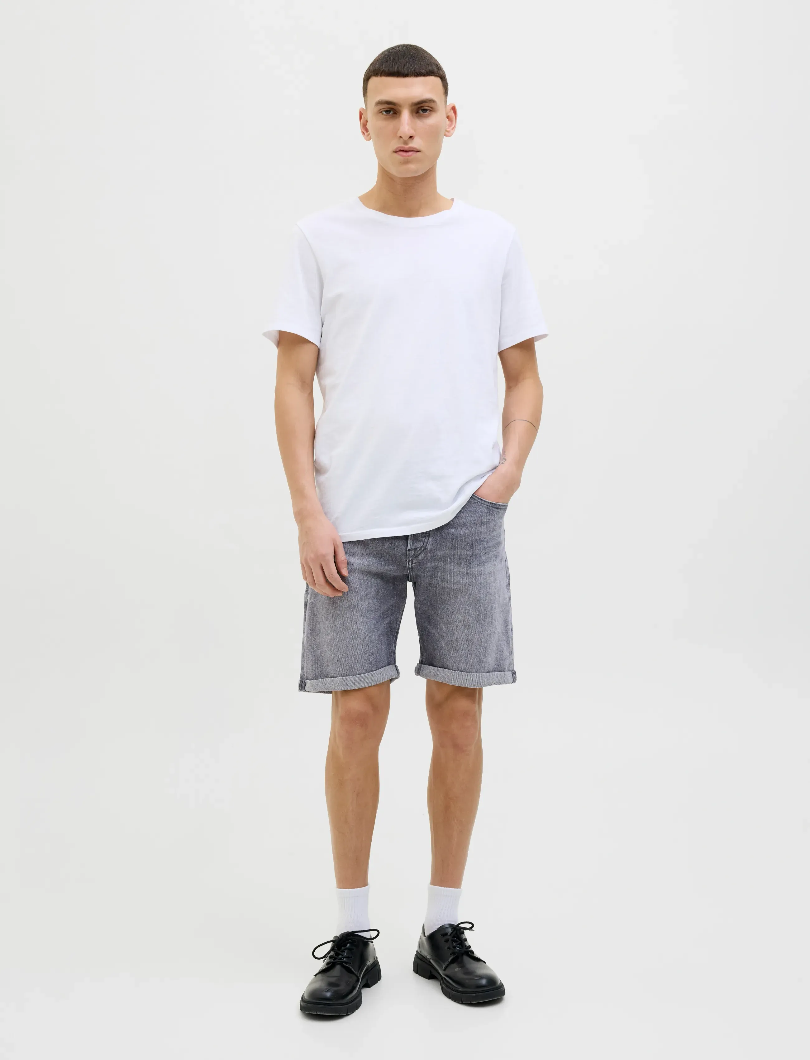Jack & Jones - JJIRICK JJORIGINAL SHORTS AM 360 SN - jorts - grey denim - 4