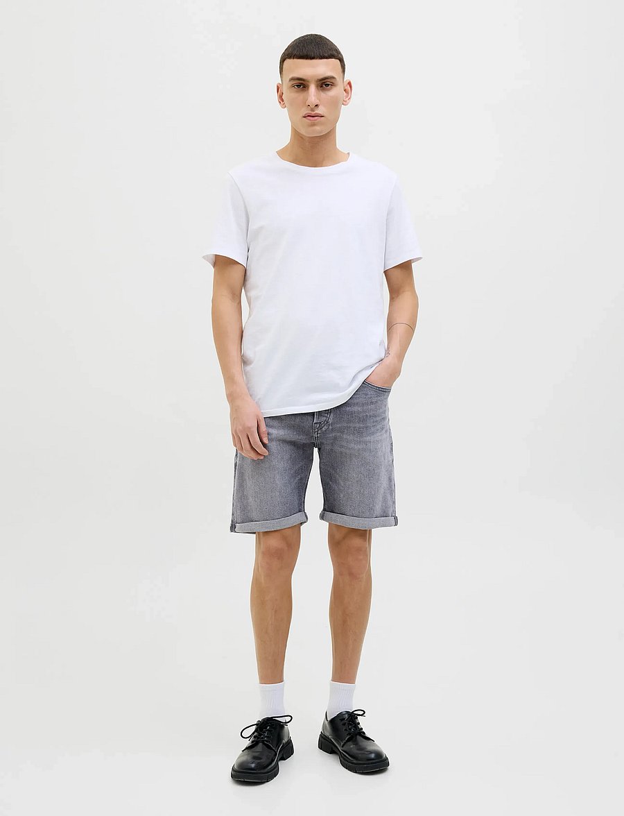 Jack & Jones - JJIRICK JJORIGINAL SHORTS AM 360 SN - jorts - grey denim - 4