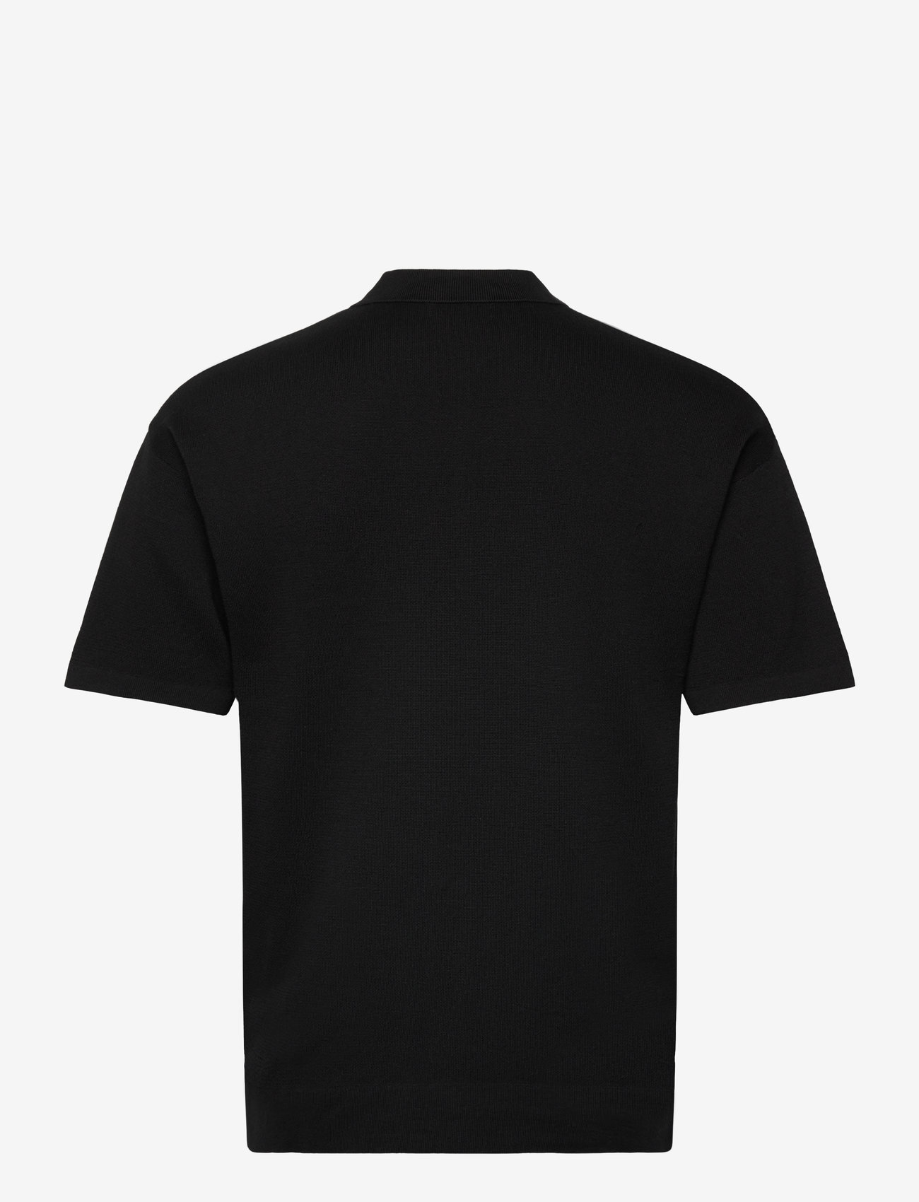 Jack & Jones - JJTROY KNIT ZIP POLO - gestrickte polohemden - black - 1