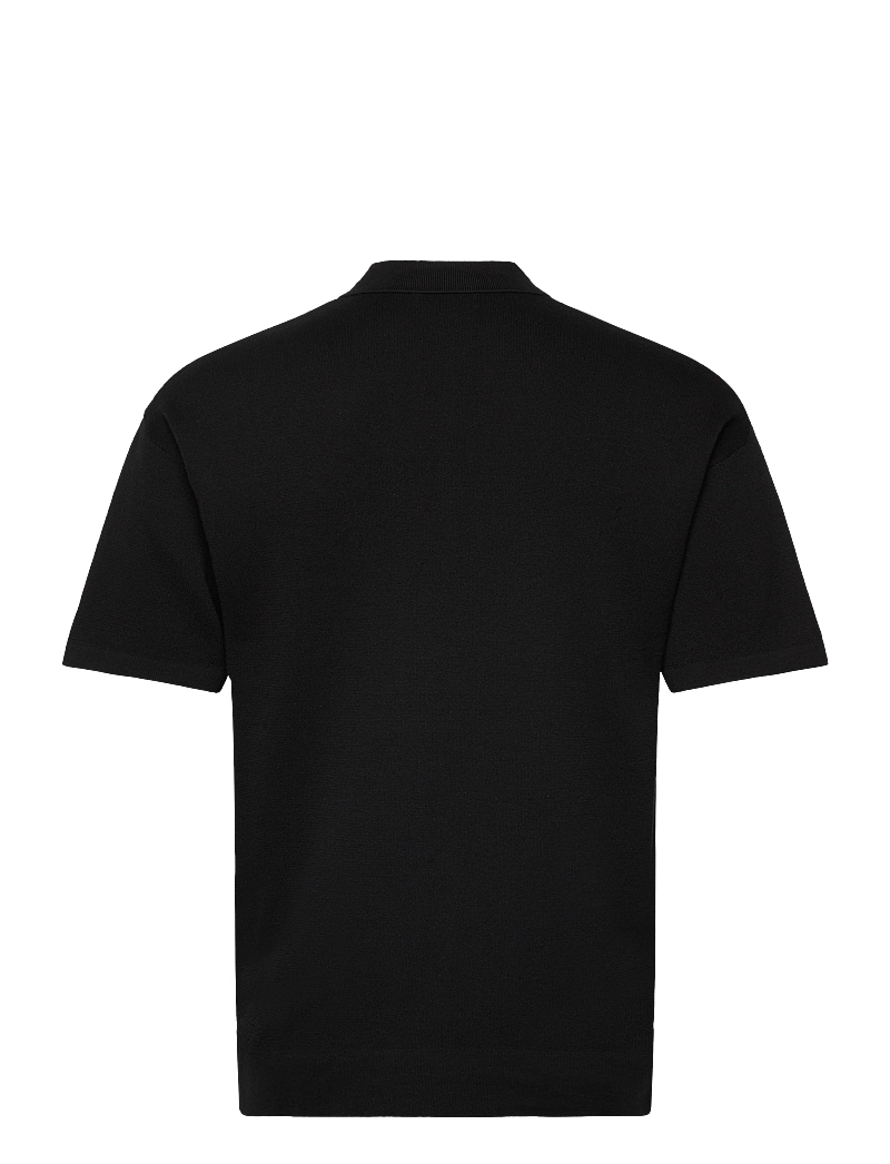Jack & Jones - JJTROY KNIT ZIP POLO - gestrickte polohemden - black - 1