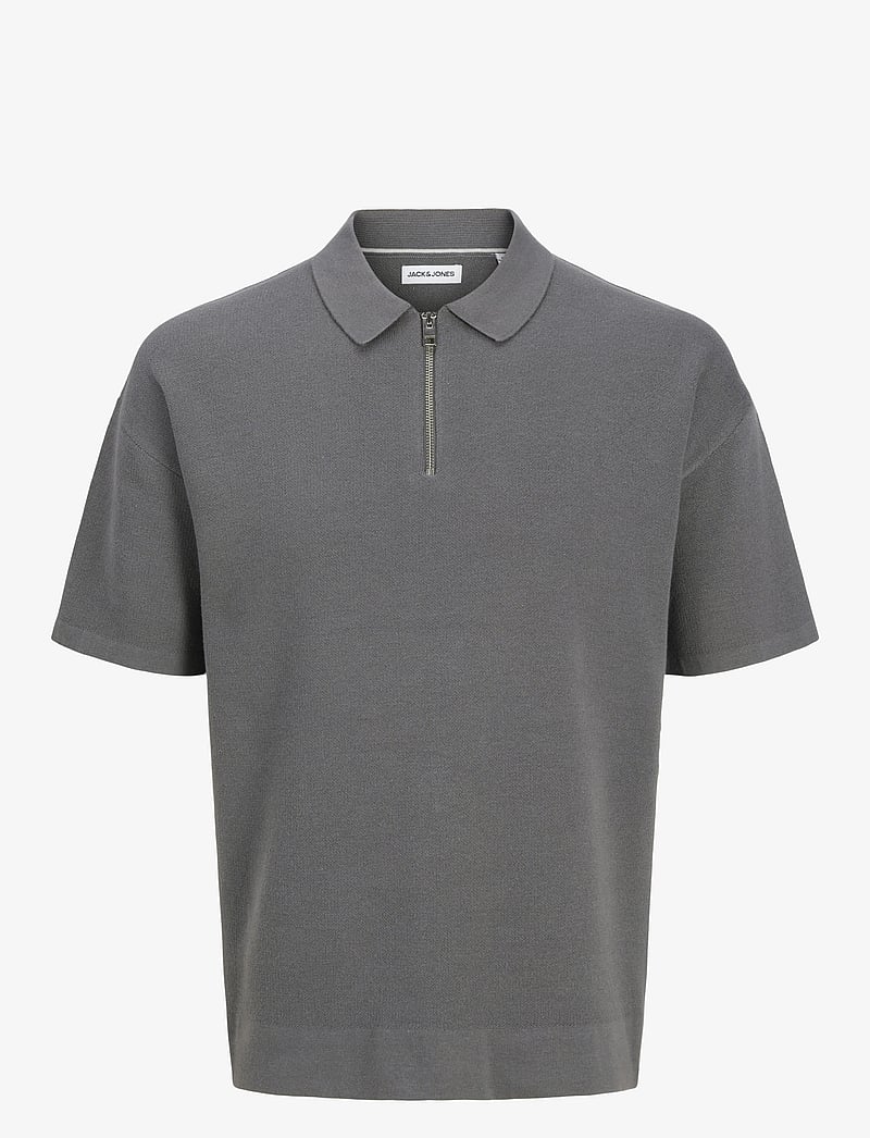Jack & Jones - JJTROY KNIT ZIP POLO - gestrickte polohemden - castlerock - 1