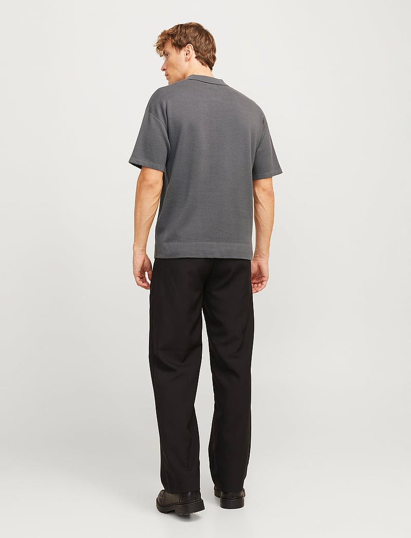 Jack & Jones - JJTROY KNIT ZIP POLO - gestrickte polohemden - castlerock - 2