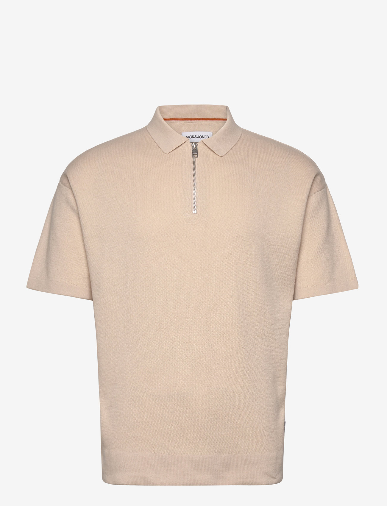 Jack & Jones - JJTROY KNIT ZIP POLO - stickade pikéer - moonbeam - 1