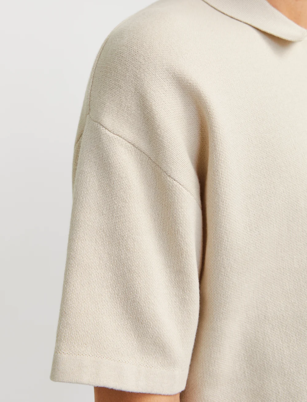 Jack & Jones - JJTROY KNIT ZIP POLO - knitted polos - moonbeam - 4