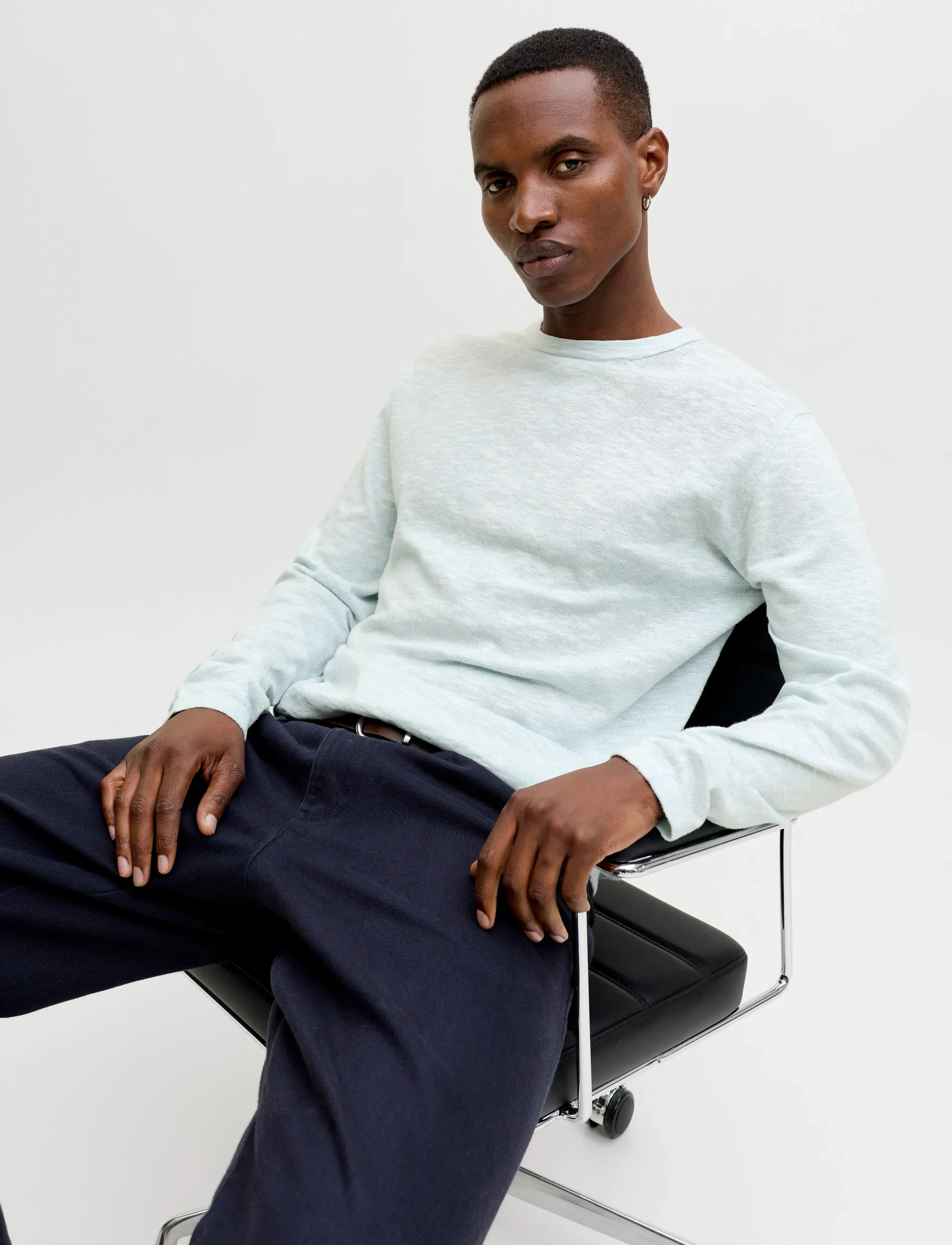 Jack & Jones - JJESUMMER KNIT CREW NECK SN - Ümmarguse kaelusega kudumid - celestial blue - 5