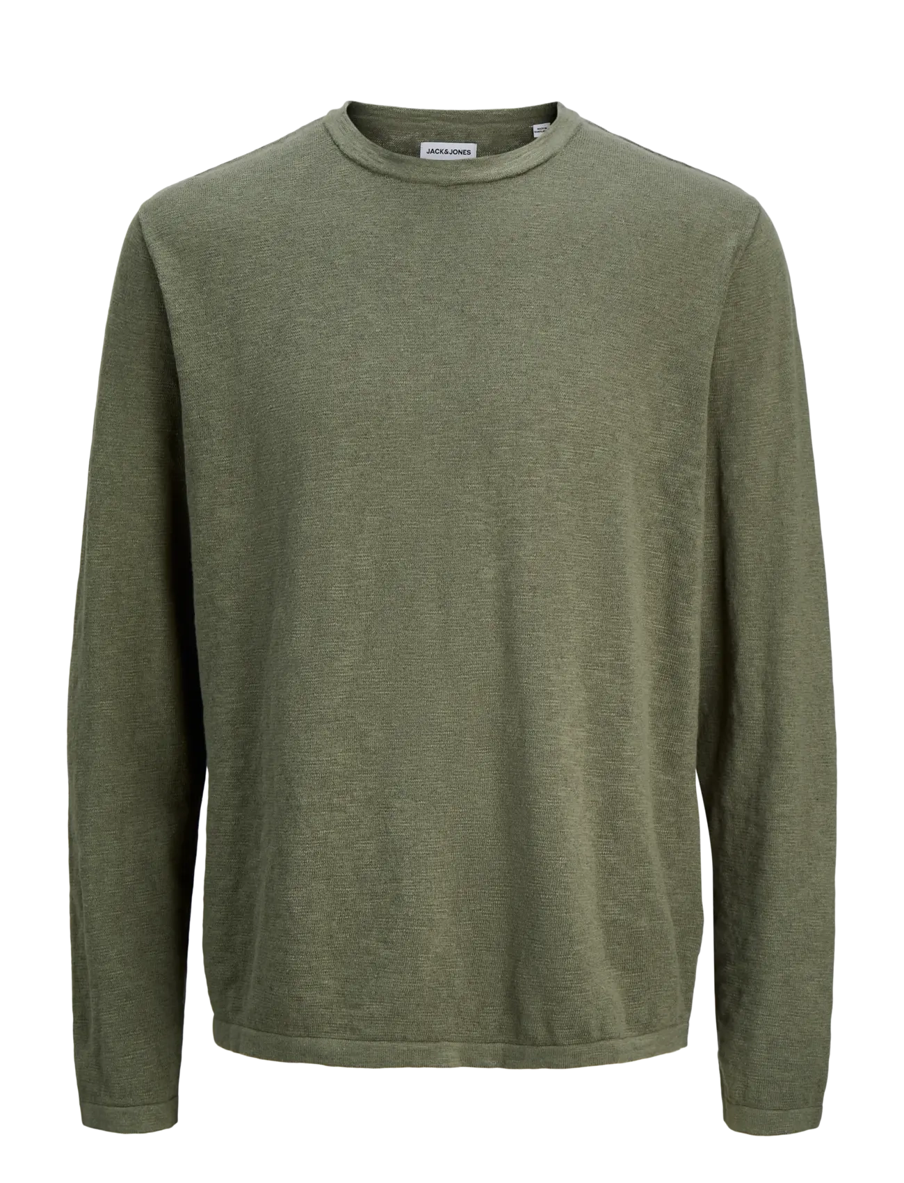 Jack & Jones JJESUMMER KNIT CREW NECK SN - Strickmode - DUSTY OLIVE / green
