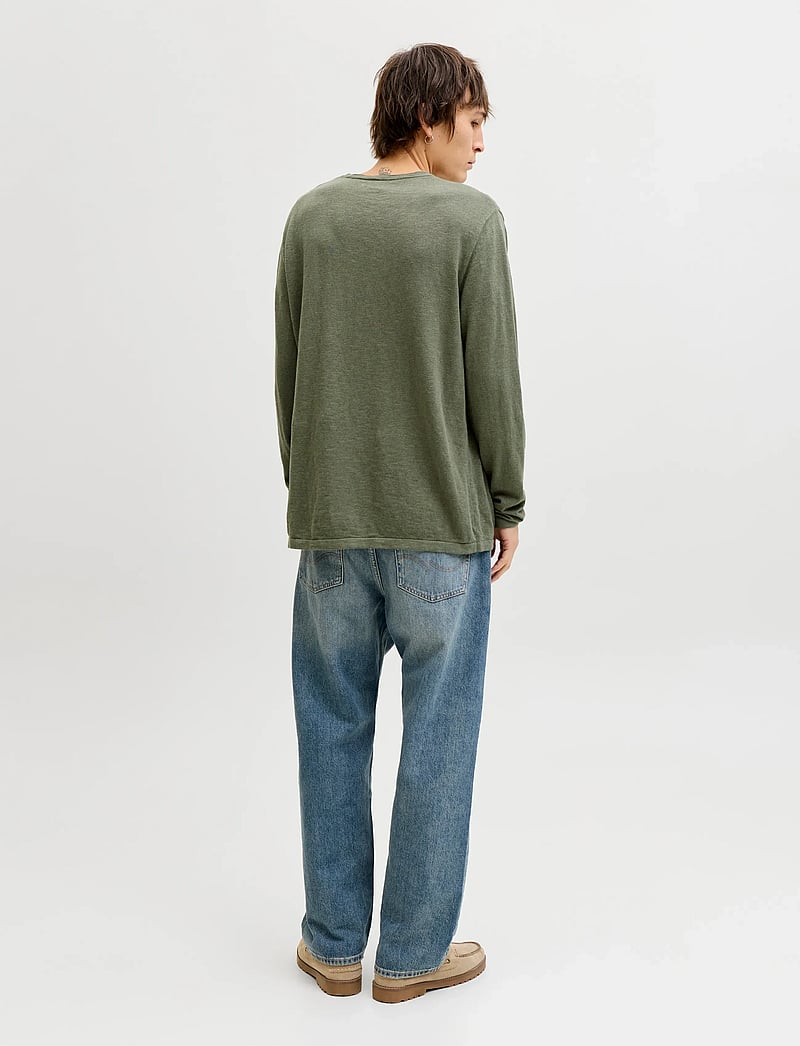 Jack & Jones - JJESUMMER KNIT CREW NECK SN - rund hals - dusty olive - 3