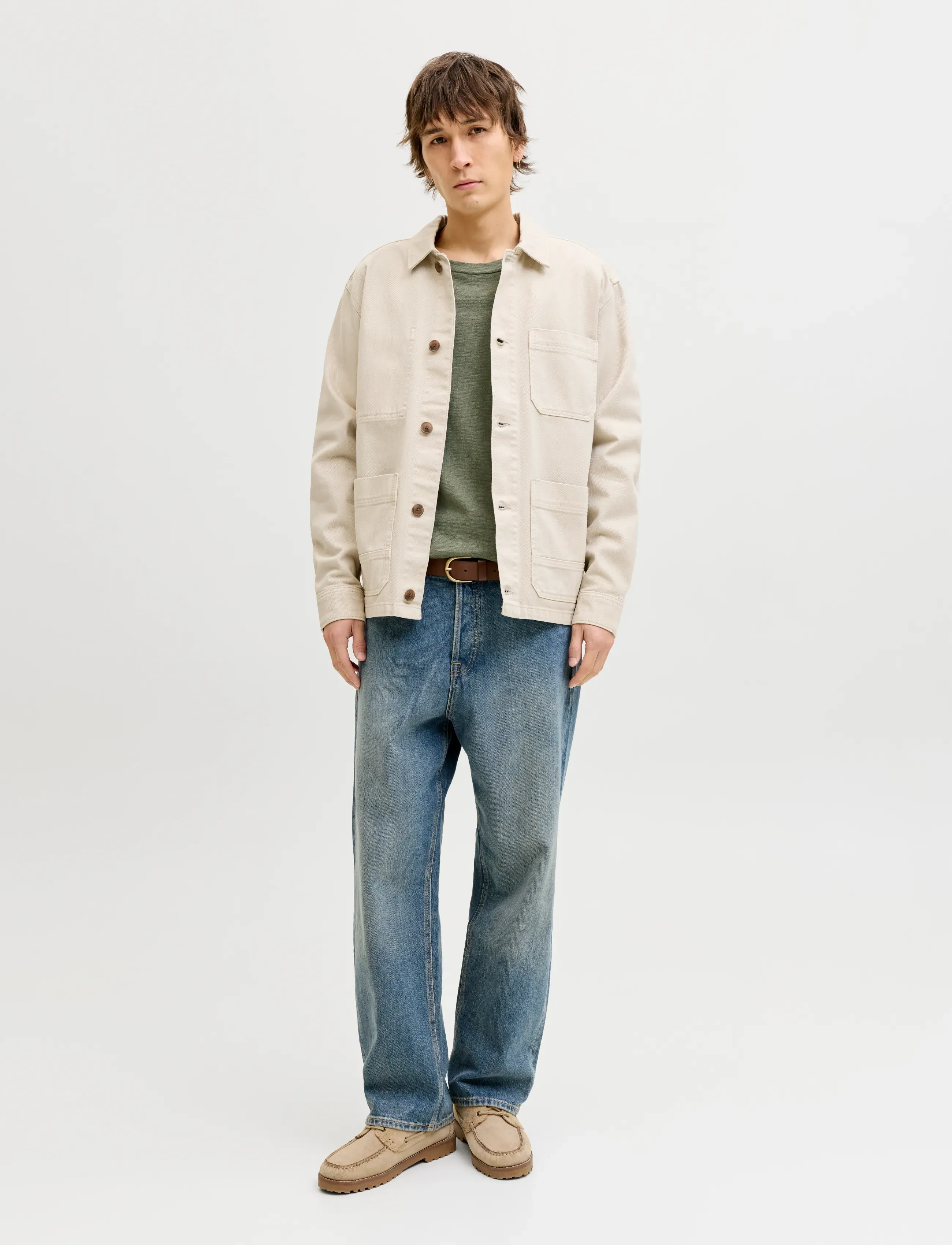 Jack & Jones - JJESUMMER KNIT CREW NECK SN - Ümmarguse kaelusega kudumid - dusty olive - 4