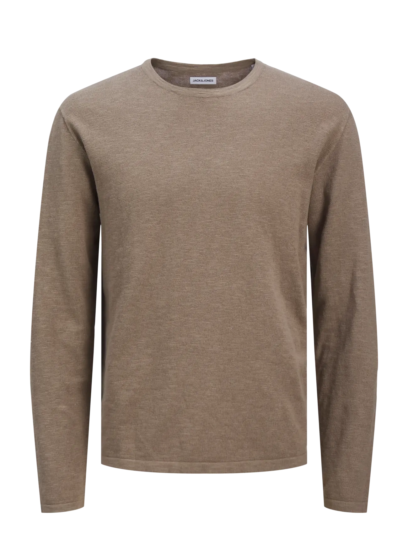 Jack & Jones JJESUMMER KNIT CREW NECK SN - Kudumid - FALCON / brown