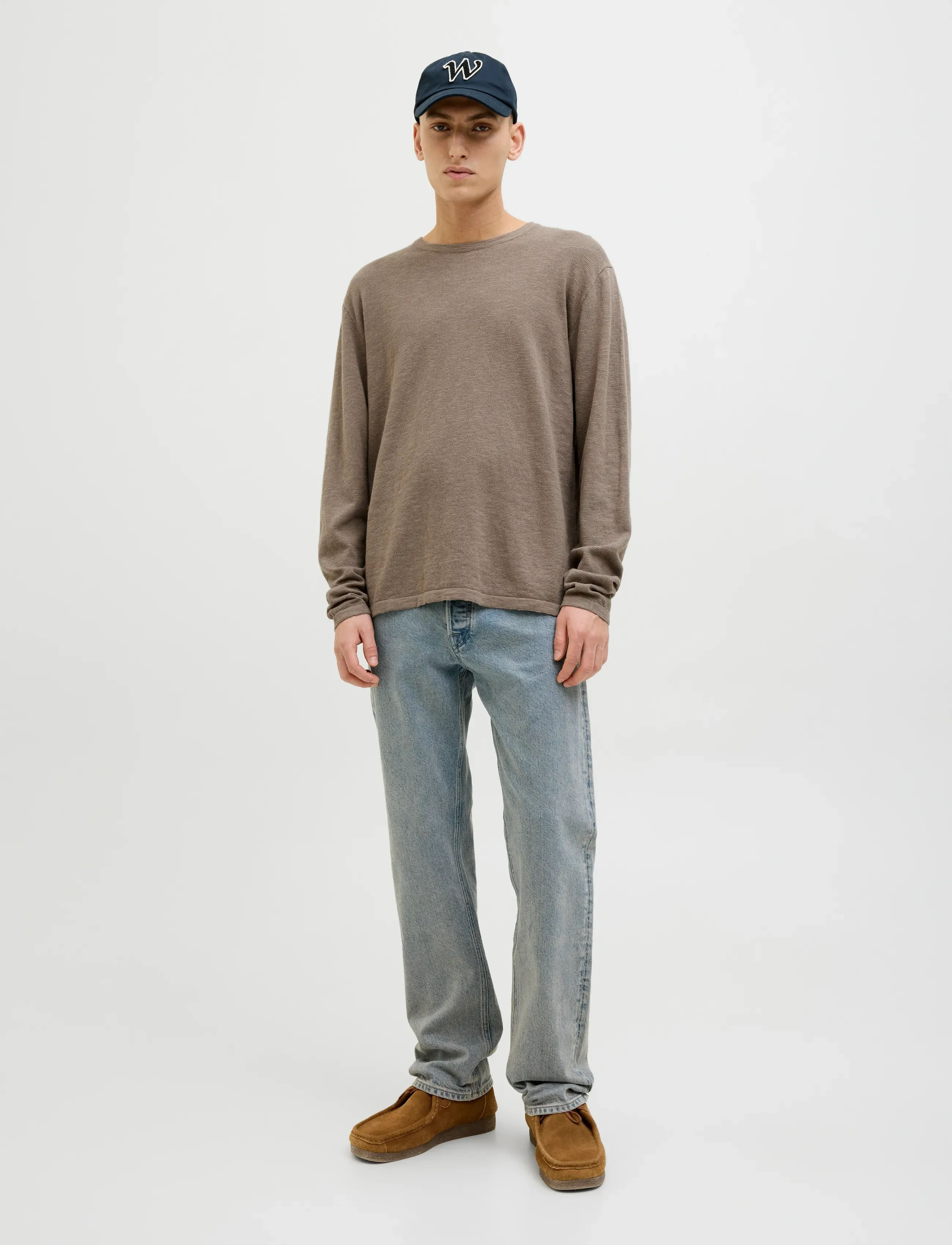 Jack & Jones - JJESUMMER KNIT CREW NECK SN - Ümmarguse kaelusega kudumid - falcon - 3