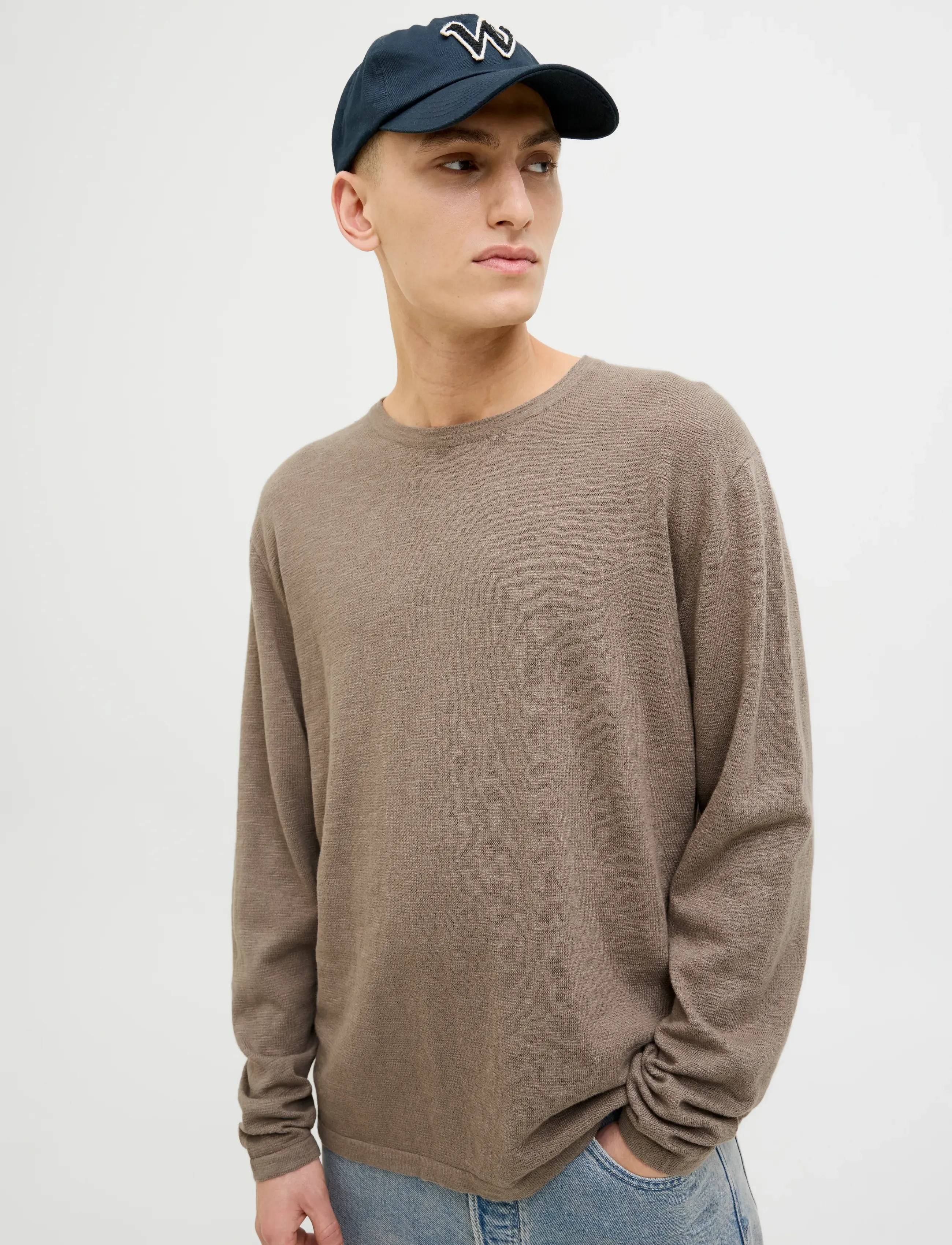 Jack & Jones - JJESUMMER KNIT CREW NECK SN - Ümmarguse kaelusega kudumid - falcon - 4