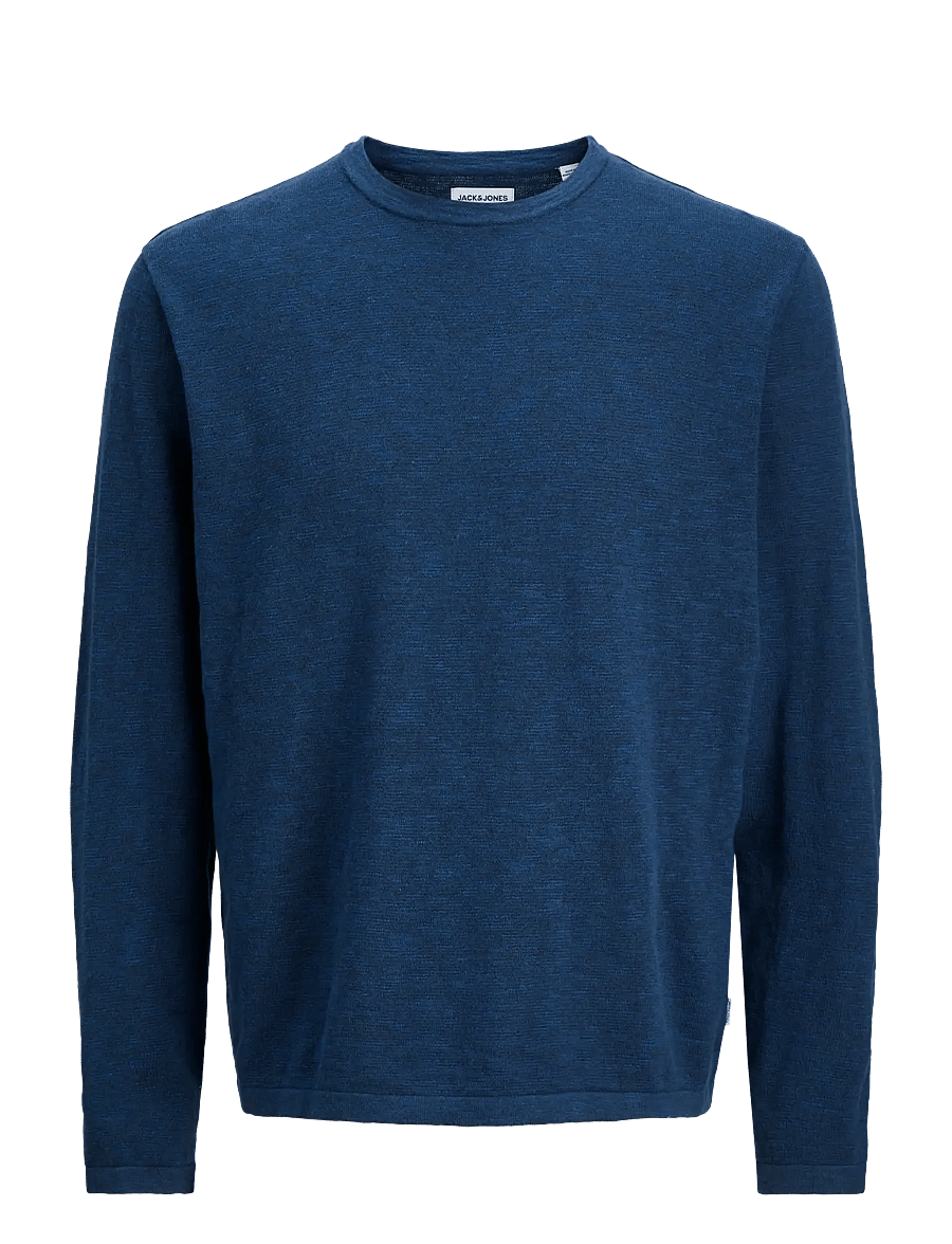 Jack & Jones - JJESUMMER KNIT CREW NECK SN - rundhalsad - navy blazer - 1