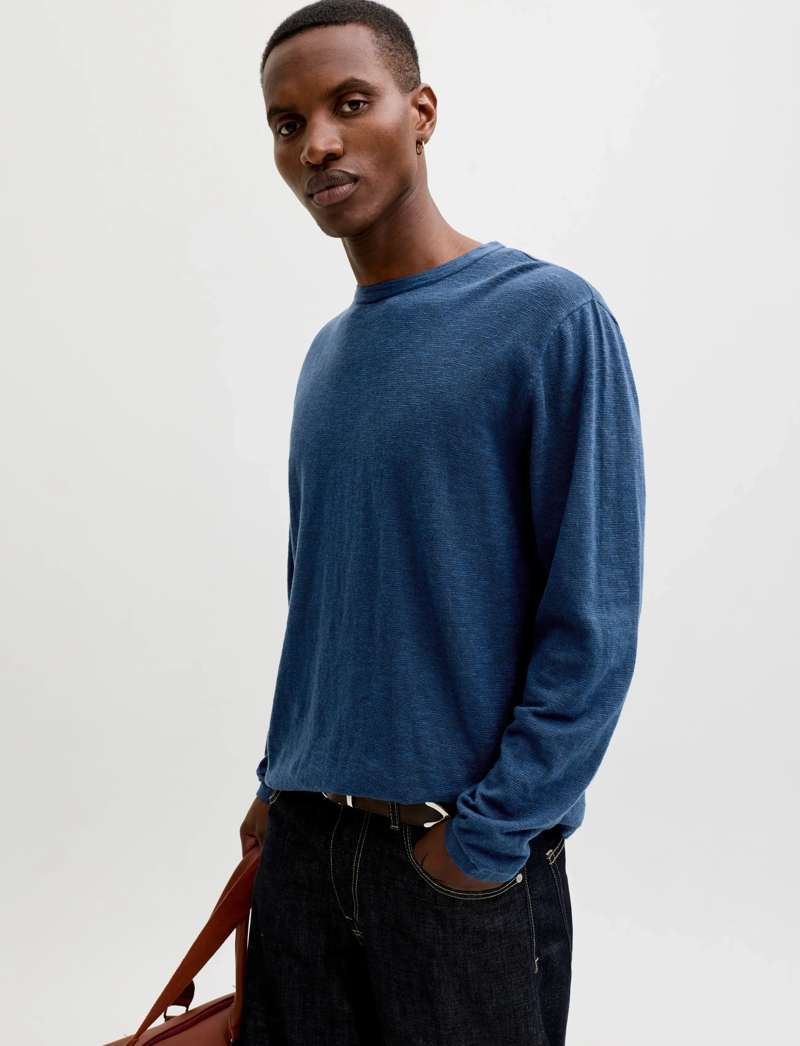 Jack & Jones - JJESUMMER KNIT CREW NECK SN - round necks - navy blazer - 4