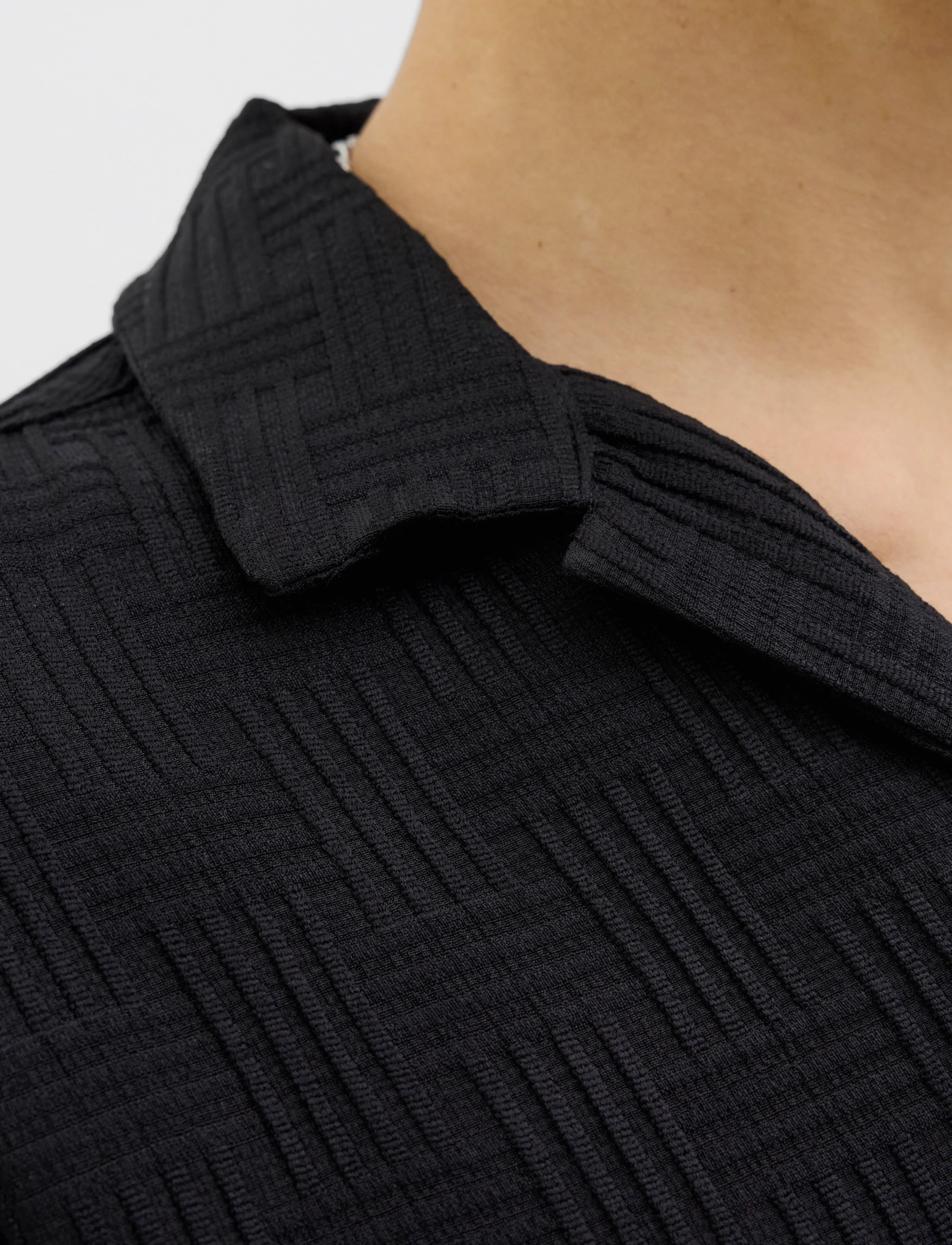 Jack & Jones - JJEMATTEO RESORT SHIRT SS SN - kortærmede skjorter - black - 4