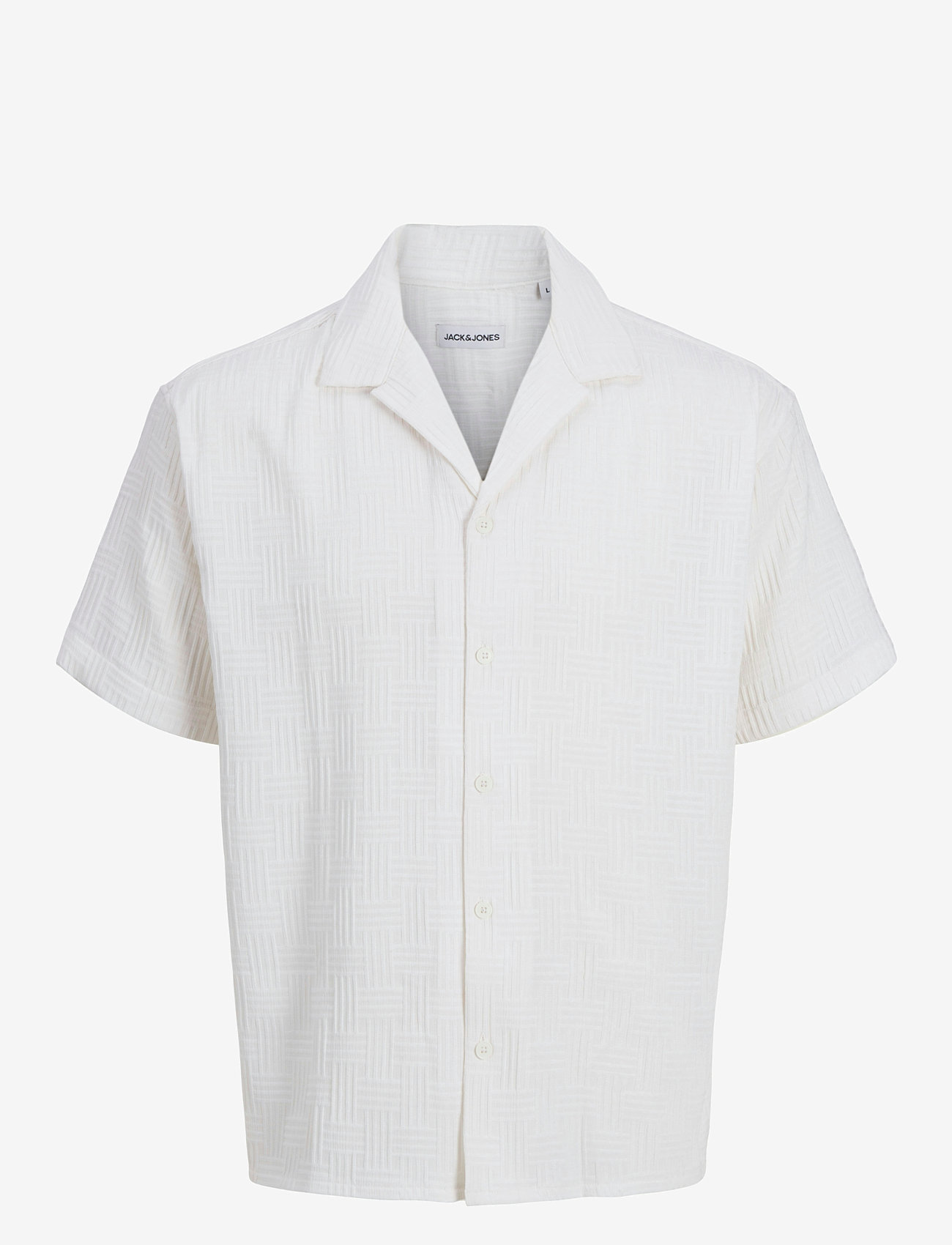 Jack & Jones - JJEMATTEO RESORT SHIRT SS SN - kortärmade skjortor - white - 1