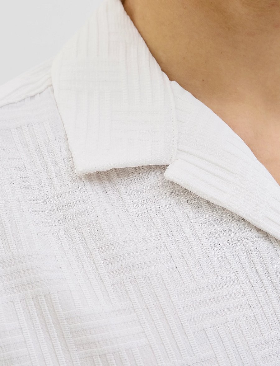 Jack & Jones - JJEMATTEO RESORT SHIRT SS SN - kortærmede skjorter - white - 2
