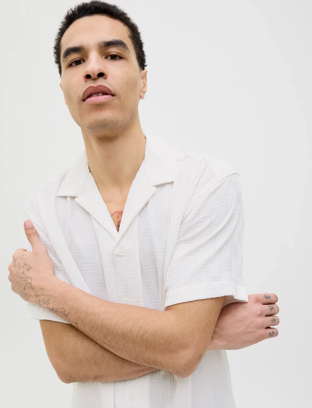 Jack & Jones - JJEMATTEO RESORT SHIRT SS SN - kurzarmhemden - white - 3