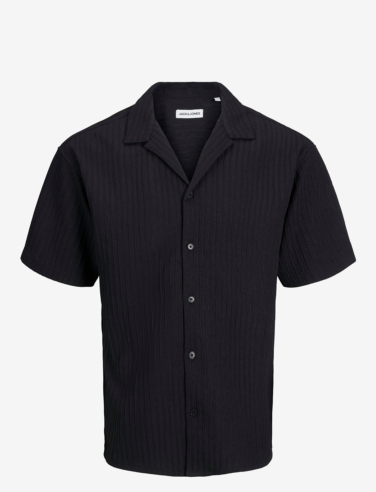 Jack & Jones - JJMASSIMO RESORT SHIRT SS LN - short-sleeved shirts - black - 1