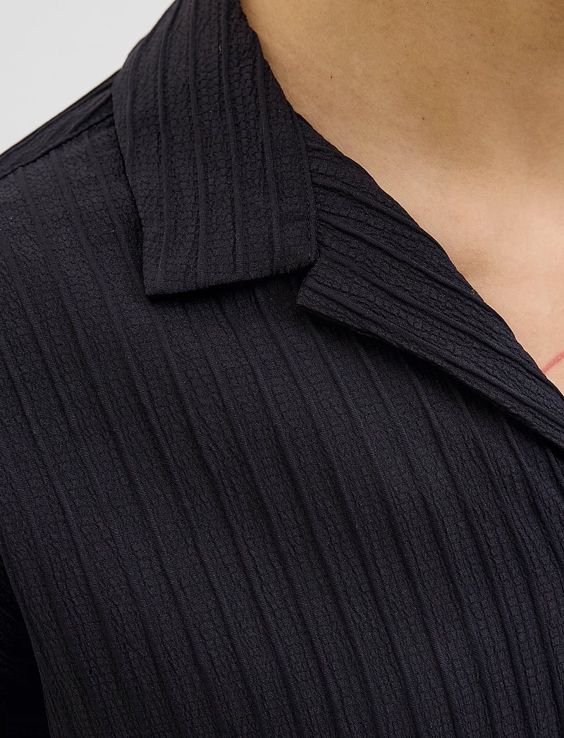 Jack & Jones - JJMASSIMO RESORT SHIRT SS LN - kortärmade skjortor - black - 2