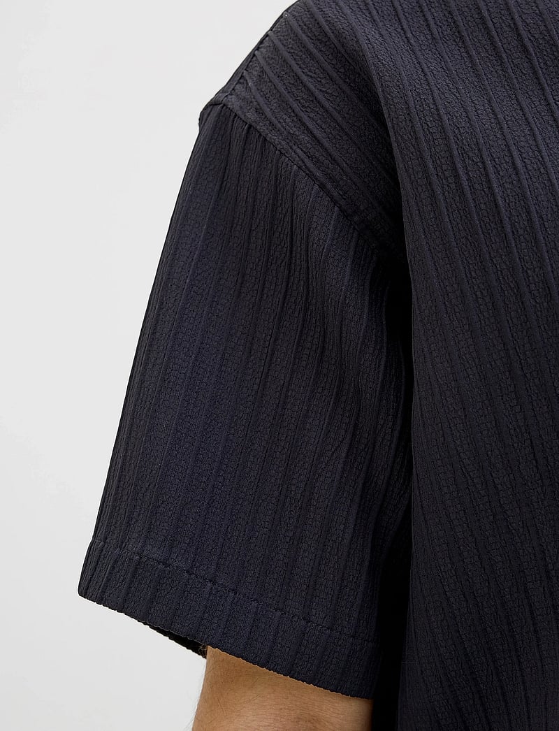 Jack & Jones - JJMASSIMO RESORT SHIRT SS LN - kortärmade skjortor - black - 4