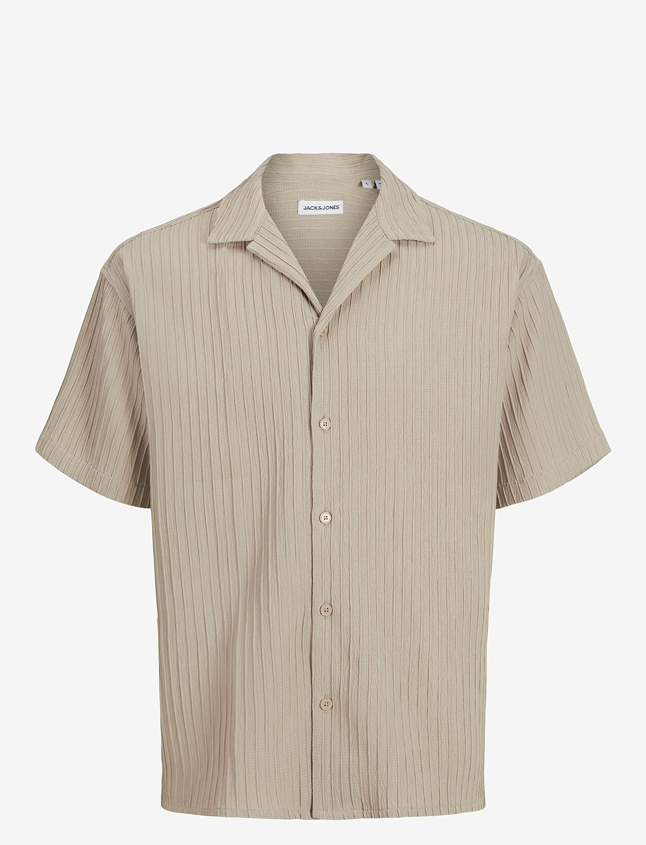 Jack & Jones - JJMASSIMO RESORT SHIRT SS LN - kortærmede skjorter - oxford tan - 1