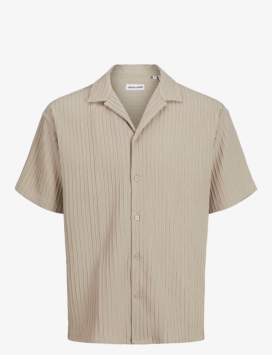 Jack & Jones - JJMASSIMO RESORT SHIRT SS LN - kurzarmhemden - oxford tan - 1