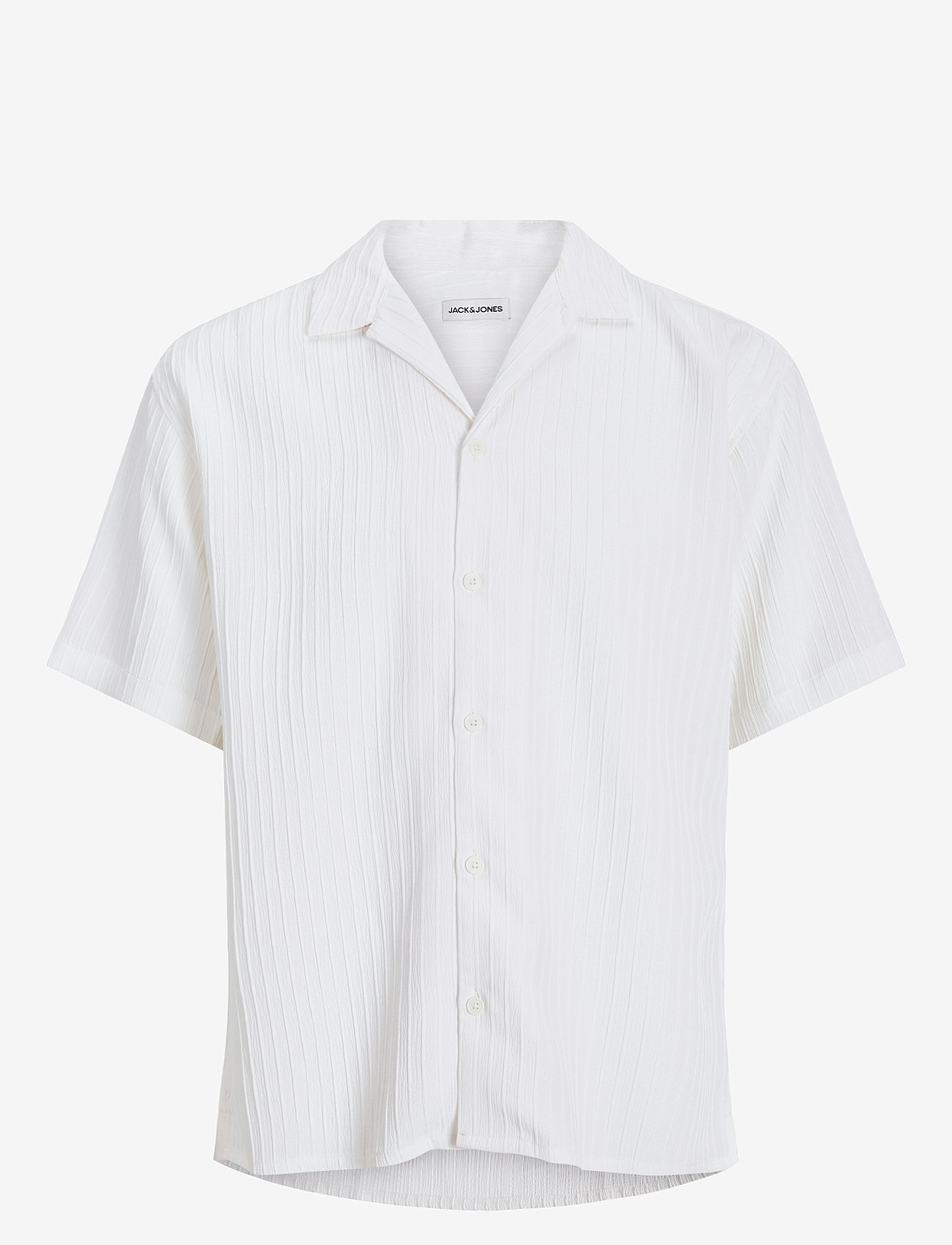 Jack & Jones - JJMASSIMO RESORT SHIRT SS LN - kortärmade skjortor - white - 1