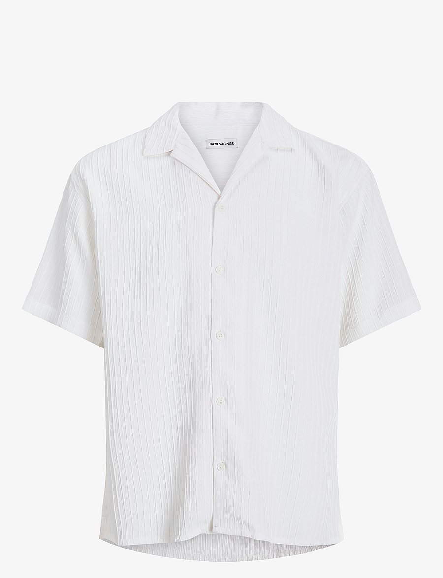 Jack & Jones - JJMASSIMO RESORT SHIRT SS LN - kurzarmhemden - white - 1