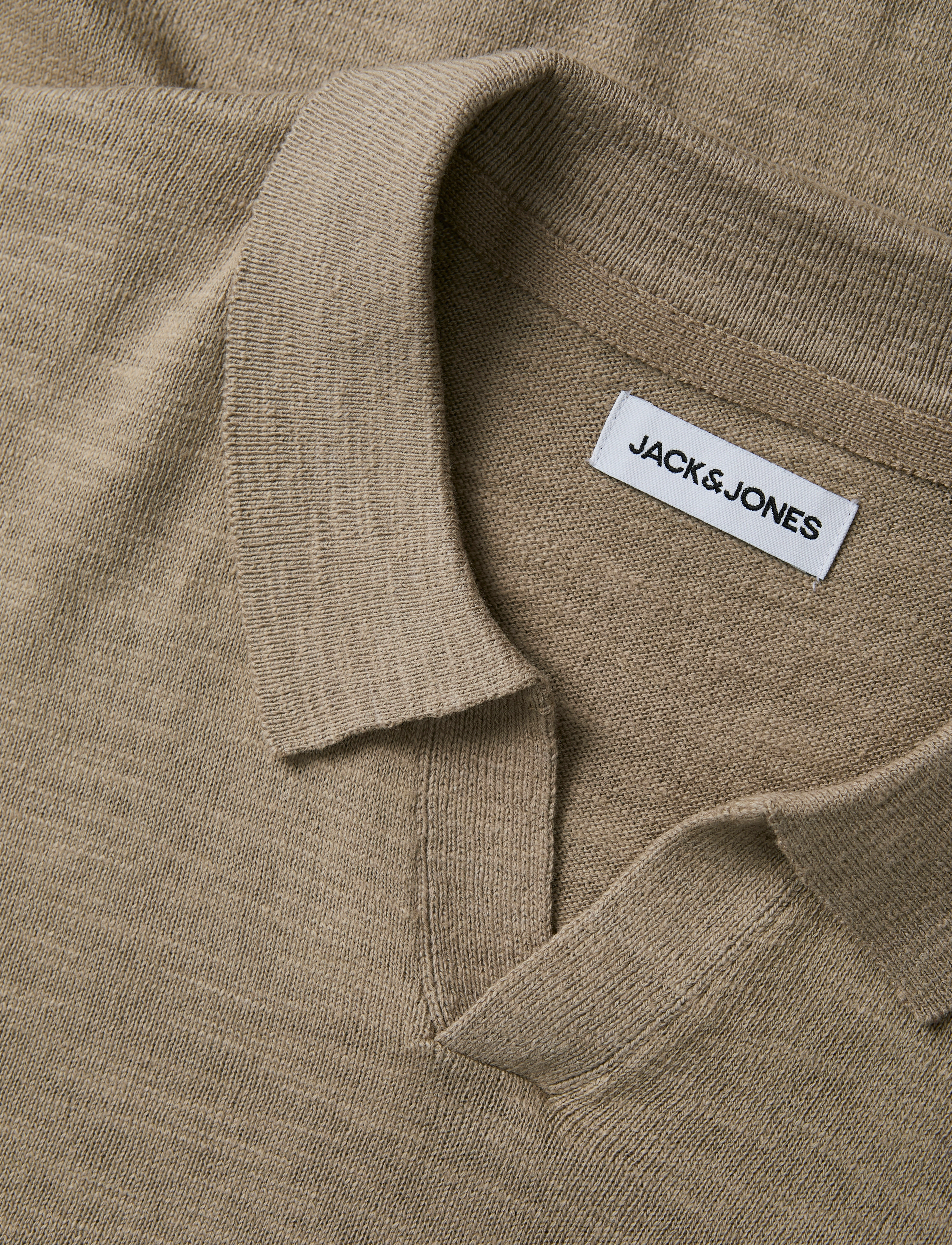 Jack & Jones - JJCOLIN SLUB KNIT POLO LS - poloer i strik med lange ærmer - crockery - 2