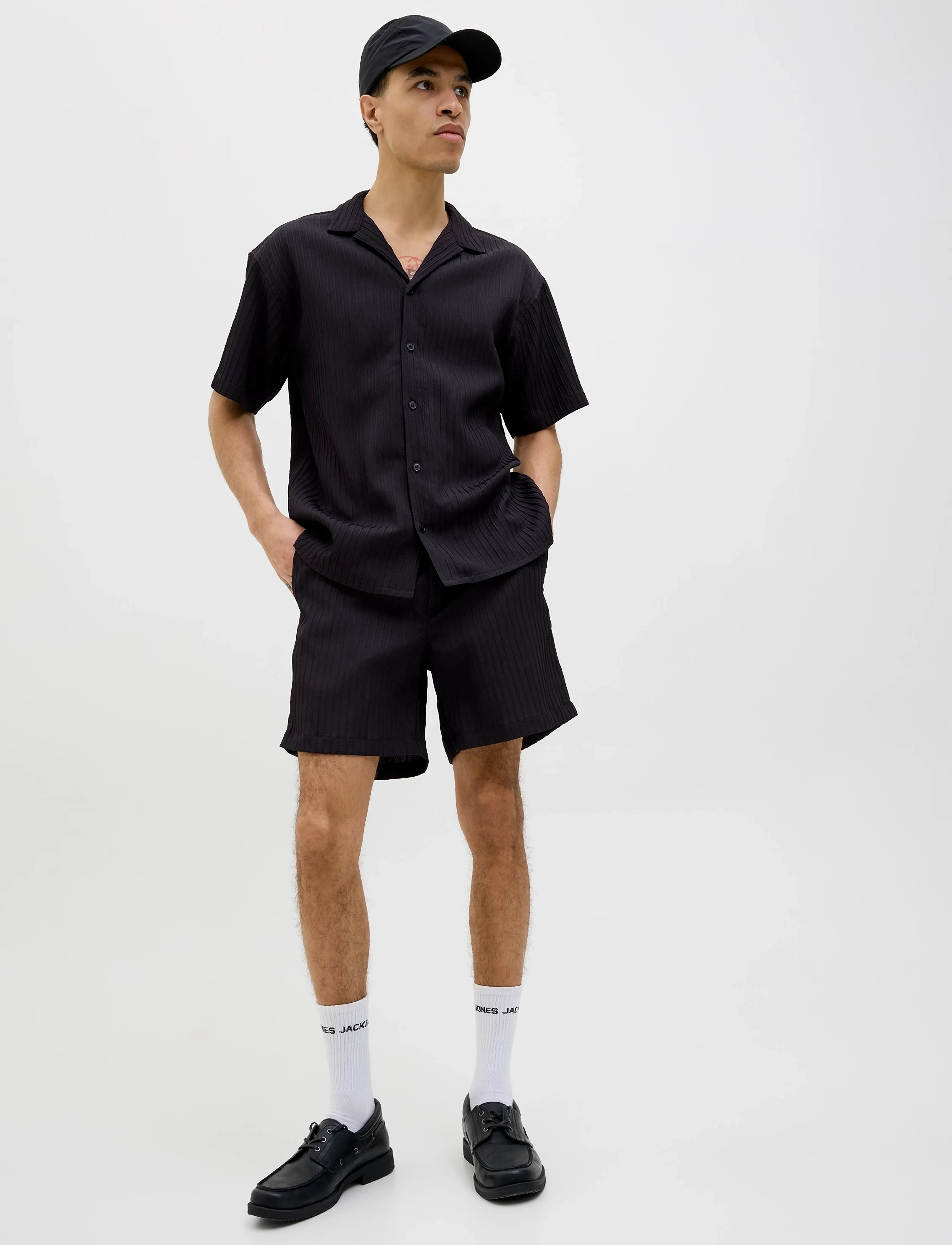 Jack & Jones - JPSTJAIDEN MASSIMO JOGGER SHORTS SRT - rennot shortsit - black - 4