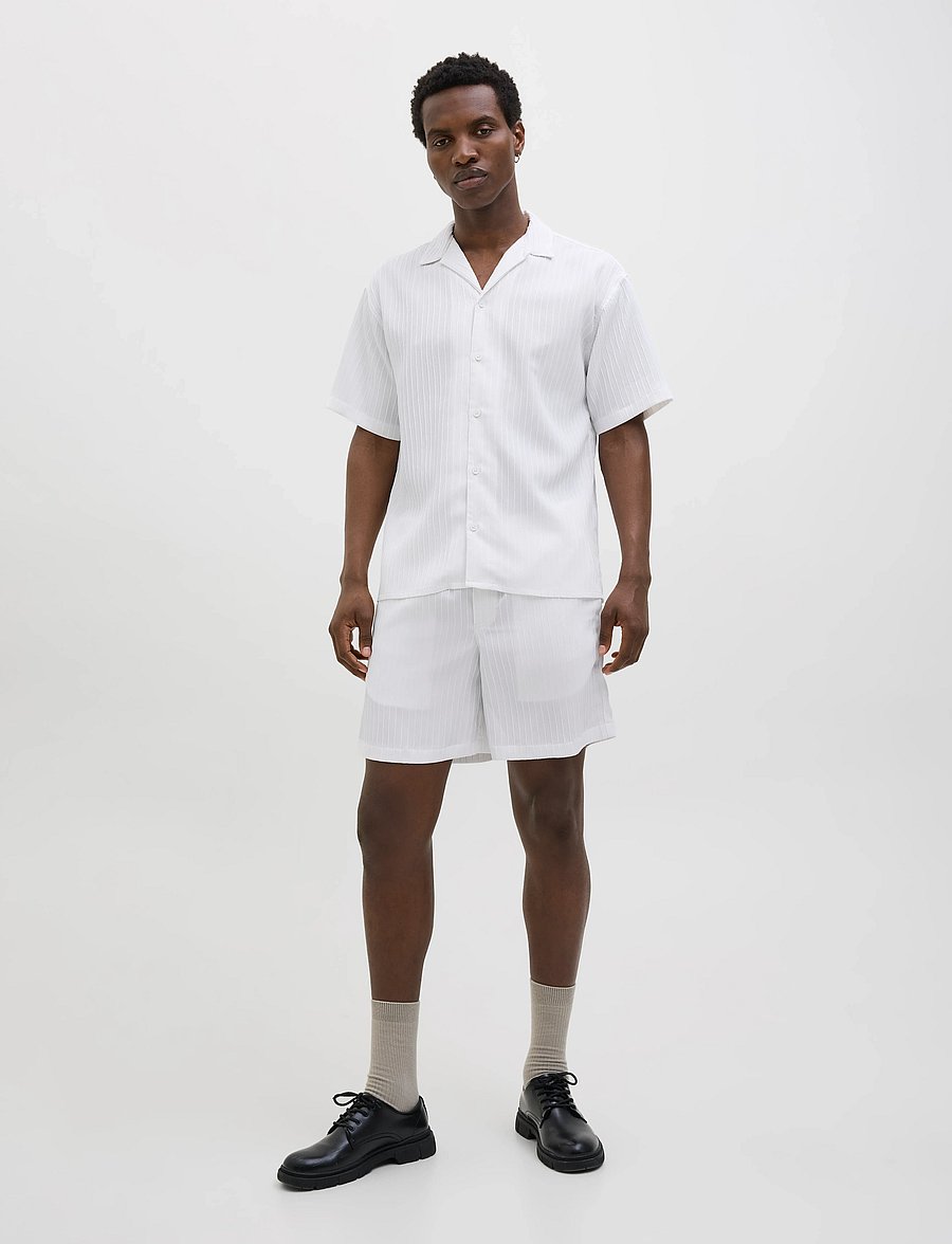 Jack & Jones - JPSTJAIDEN MASSIMO JOGGER SHORTS SRT - casual shorts - white - 4