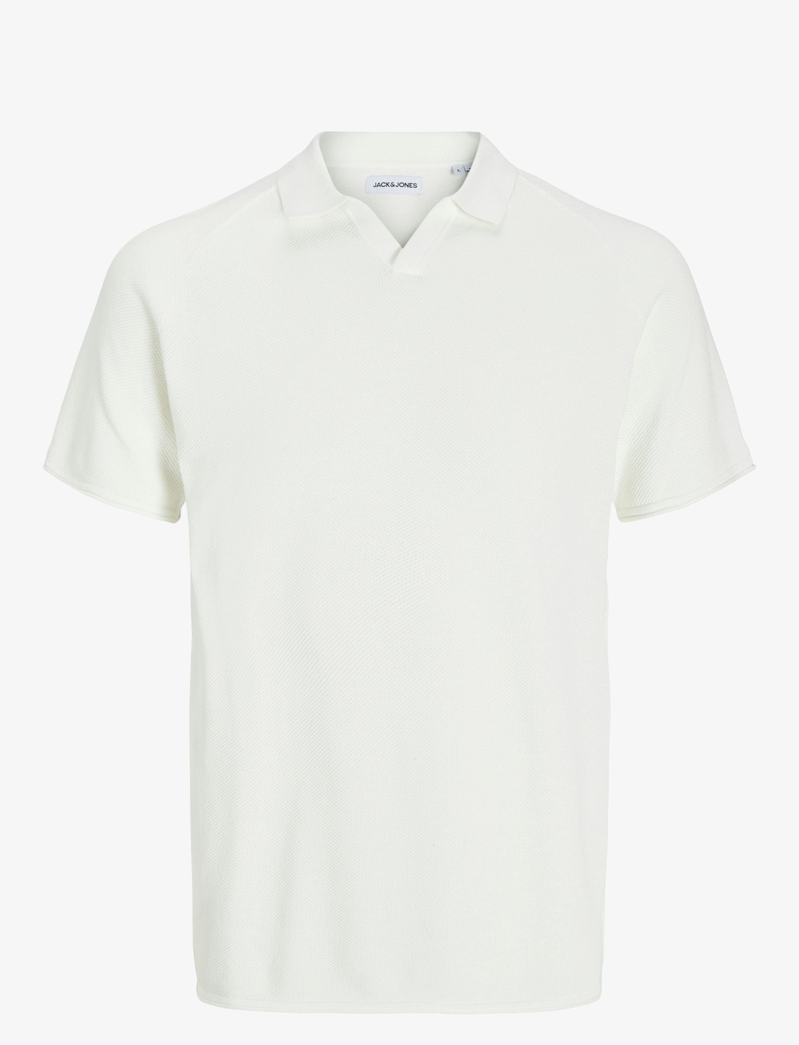 JACK & JONES Jjhill Knit Split Neck Weiß - XXL - Herren