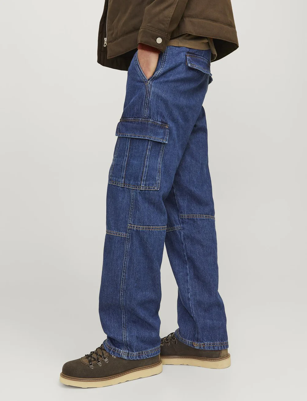 Jack & Jones - JJIEDDIE JJWADE MF 924 STYD LN - cargohose - blue denim - 5