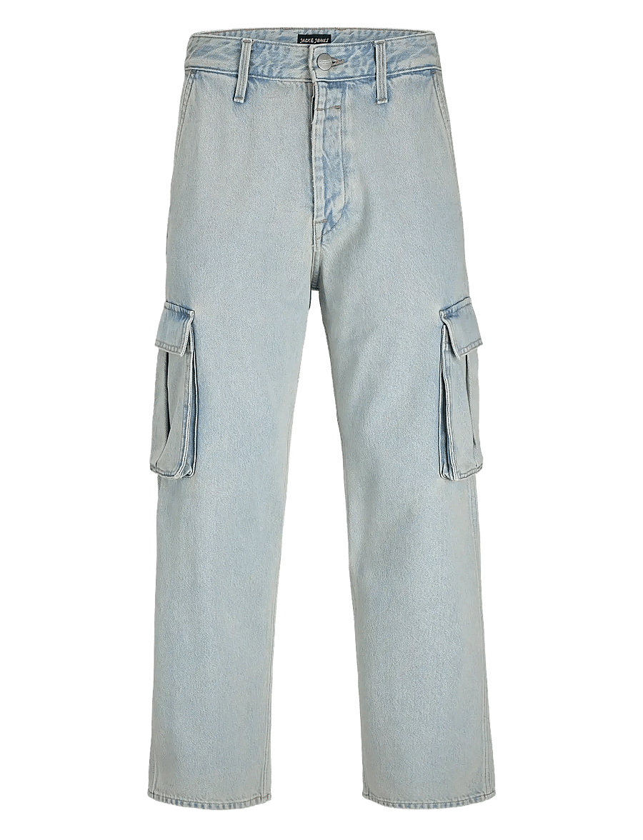 Jack & Jones - JJIALEX JJCARGO MF 311 STYD LN - „cargo" stiliaus kelnės - blue denim - 1