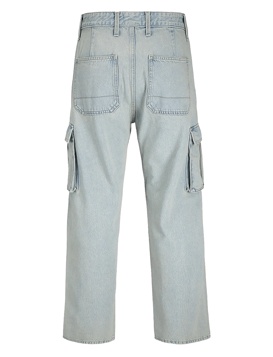 Jack & Jones - JJIALEX JJCARGO MF 311 STYD LN - „cargo" stiliaus kelnės - blue denim - 2