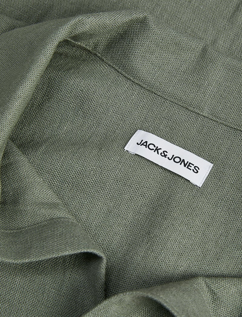 Jack & Jones - JJWAYNE SOLID RESORT SHIRT SS - linen shirts - agave green - 1