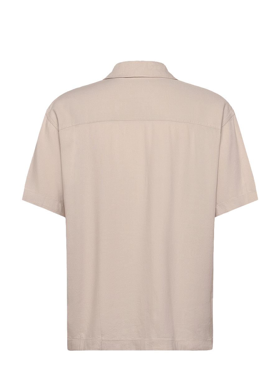 Jack & Jones - JJWAYNE SOLID RESORT SHIRT SS - leinenhemden - moonbeam - 1