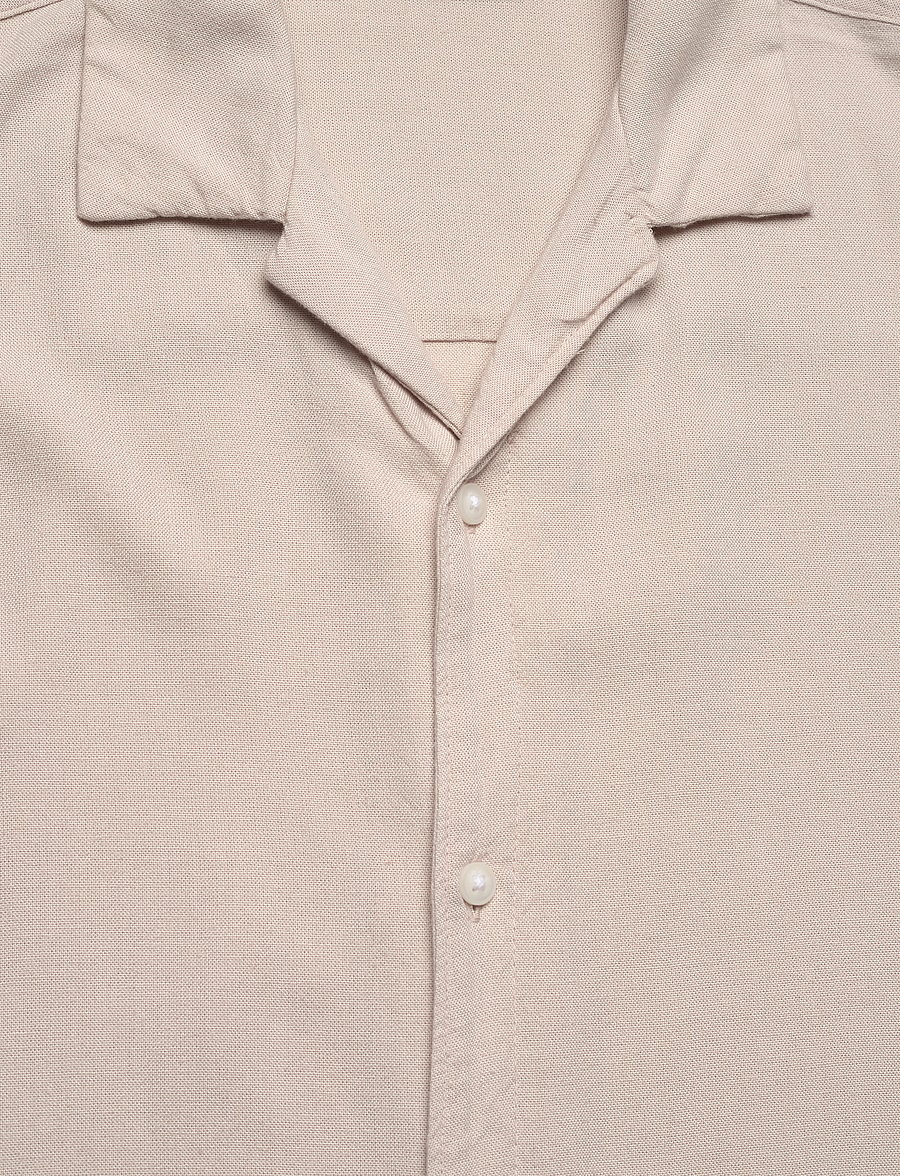 Jack & Jones - JJWAYNE SOLID RESORT SHIRT SS - leinenhemden - moonbeam - 2