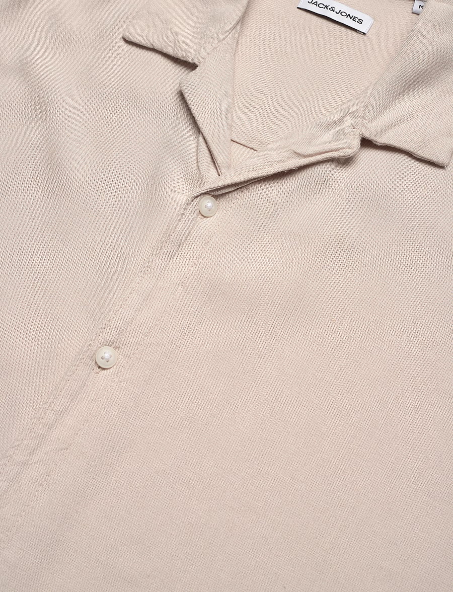 Jack & Jones - JJWAYNE SOLID RESORT SHIRT SS - leinenhemden - moonbeam - 3