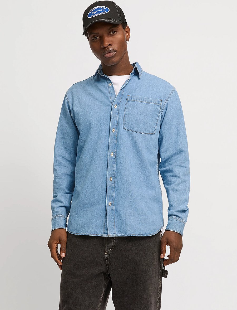 Jack & Jones - JJICREEK JJSHIRT L/S AKM 596 NOOS - chemises en jean - blue denim - 0