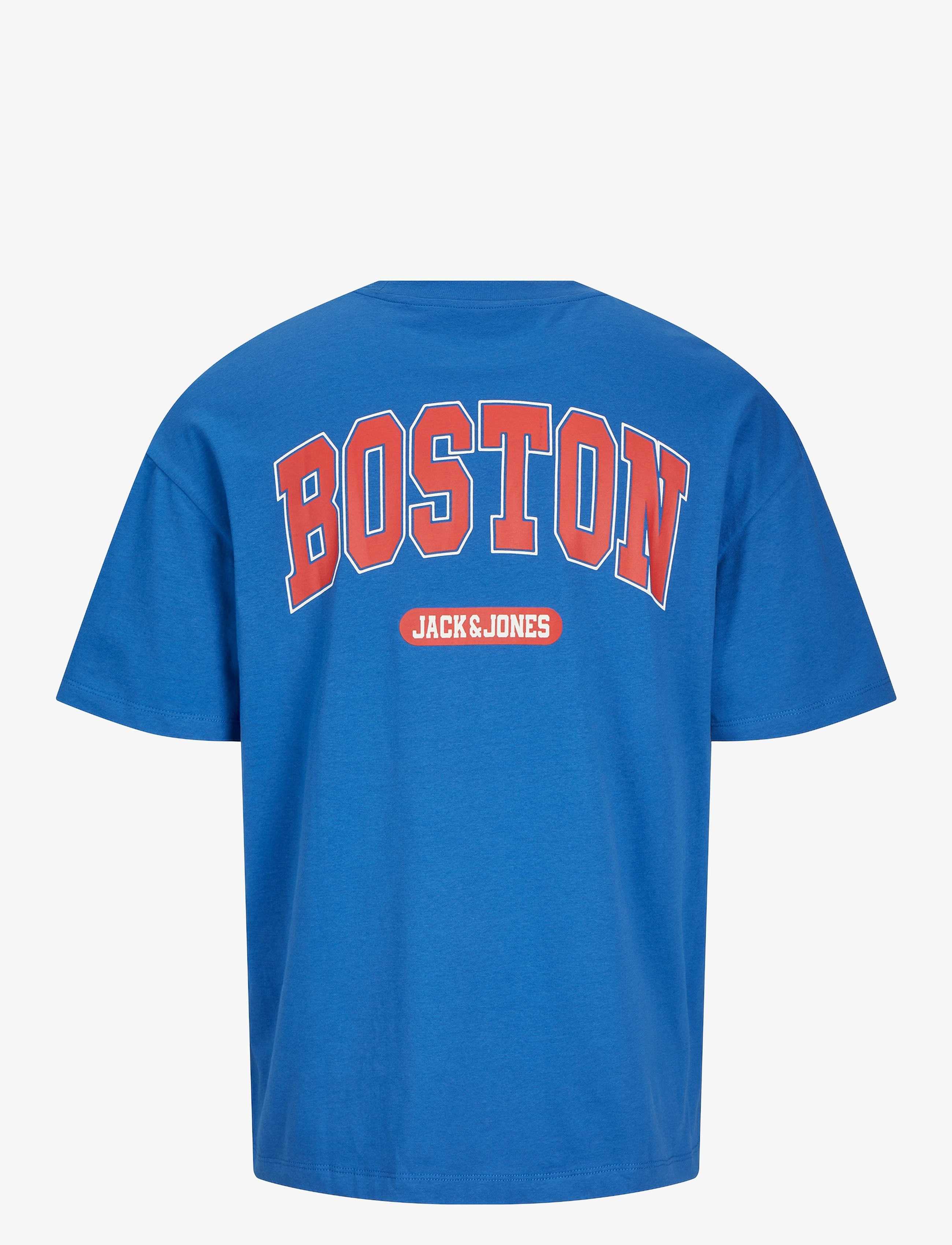 Jack & Jones - JJEBRADLEY VARSITY BACK TEE SS ON STYD - nautical blue - 1